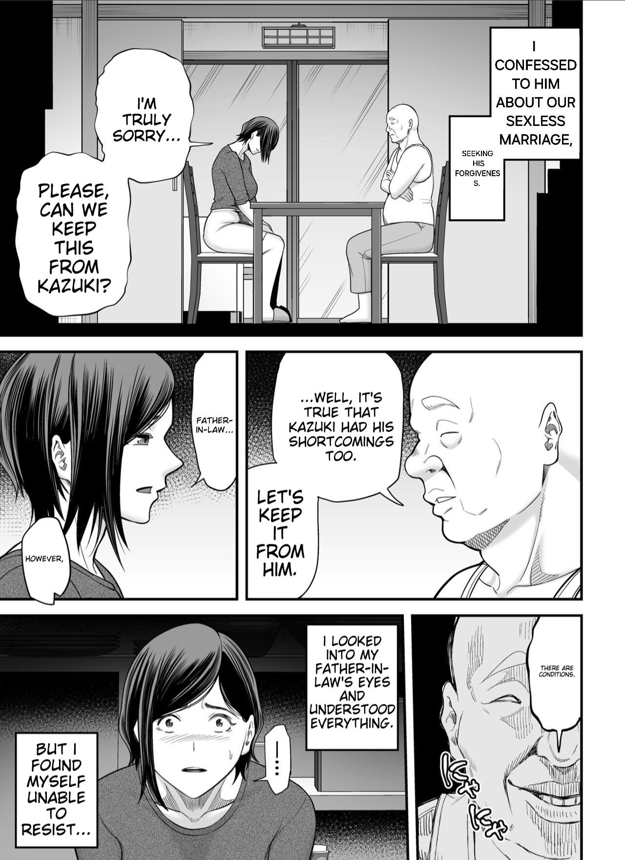 [Ura Meshiya (Maccha Neji)]Otou-san no Onna ni Natta Hi | The day I became my father-in-law's woman.[English] [Alyssaqueen] Page 16