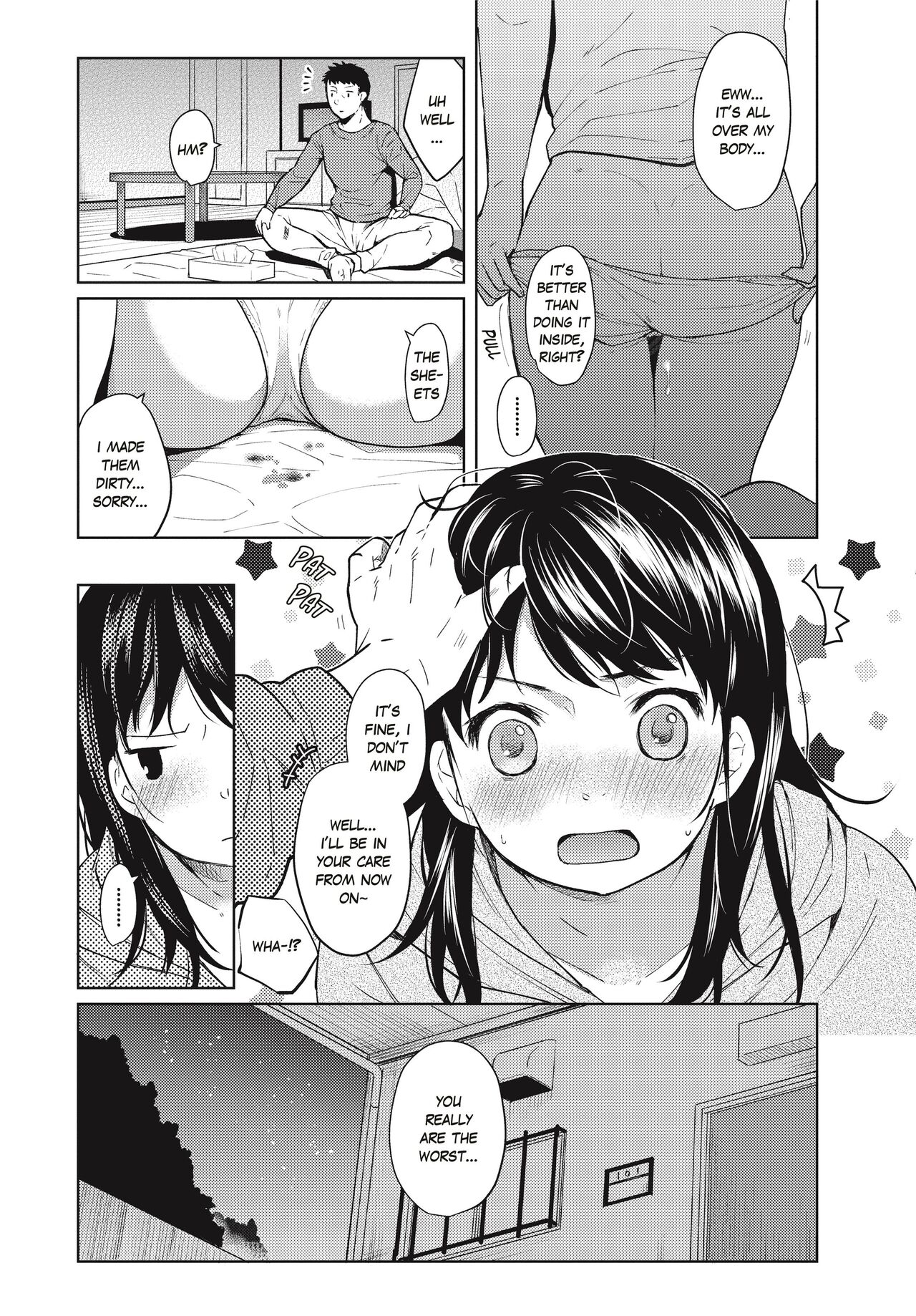 [Fumitsuki Sou]1 Room Apartment + Highschool Girl Suddenly Living Together? Close Contact!? First Sex!!? Ch.1-4[English] [Project-H] [Decensored] [Ongoing] Page 25