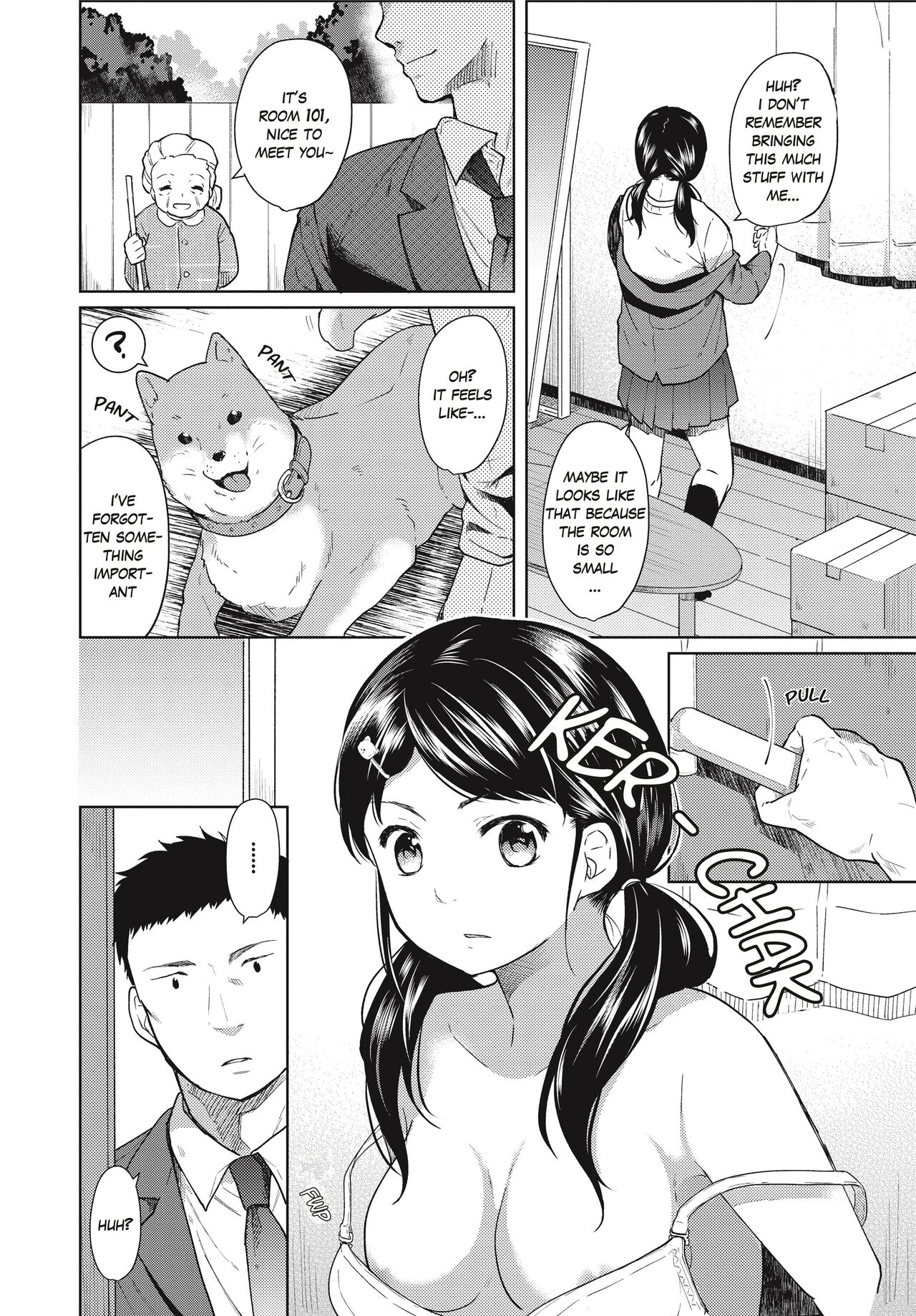 [Fumitsuki Sou]1 Room Apartment + Highschool Girl Suddenly Living Together? Close Contact!? First Sex!!? Ch.1-4[English] [Project-H] [Decensored] [Ongoing] Page 3