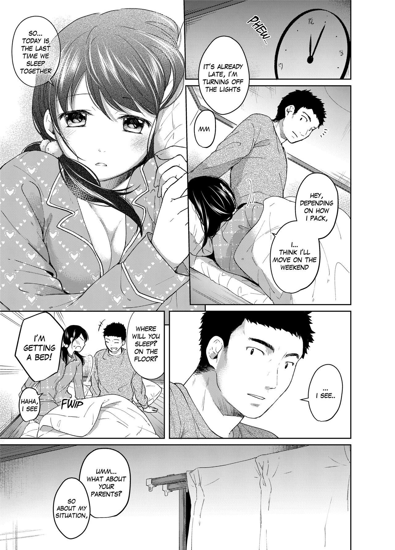 [Fumitsuki Sou]1 Room Apartment + Highschool Girl Suddenly Living Together? Close Contact!? First Sex!!? Ch.1-4[English] [Project-H] [Decensored] [Ongoing] Page 86