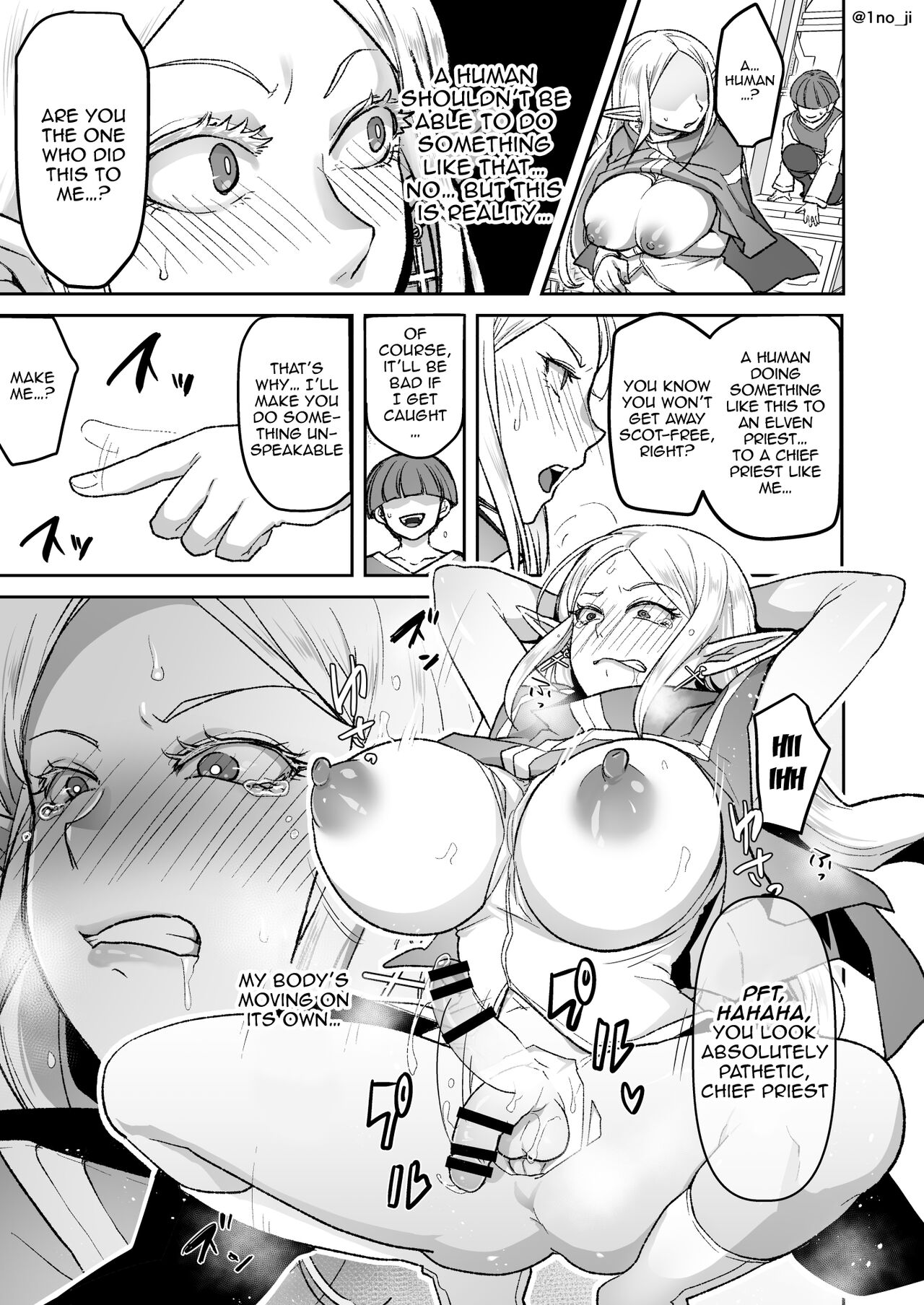 [Ichino Miruku]Warui Elf o Shemale ni Shite Kaishin saseru Hanashi | Making An Evil Elf Repent by Turning Her Into a Shemale with Magic[English] {Doujins.com} Page 4