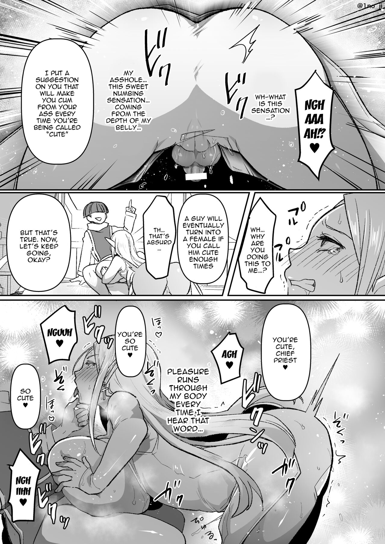 [Ichino Miruku]Warui Elf o Shemale ni Shite Kaishin saseru Hanashi | Making An Evil Elf Repent by Turning Her Into a Shemale with Magic[English] {Doujins.com} Page 8