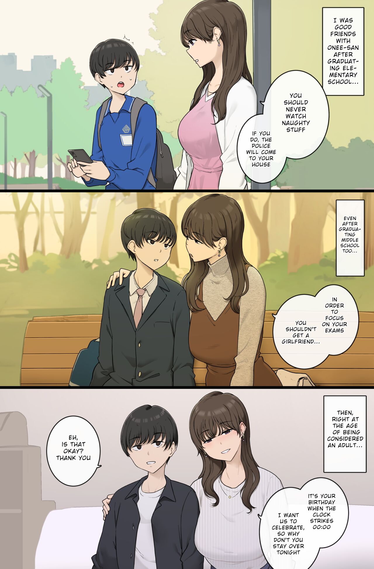 [Wakamatsu]Danshi o Mukuna mama Sodatete Hoshoku suru Warui Onee-san[English] Page 2