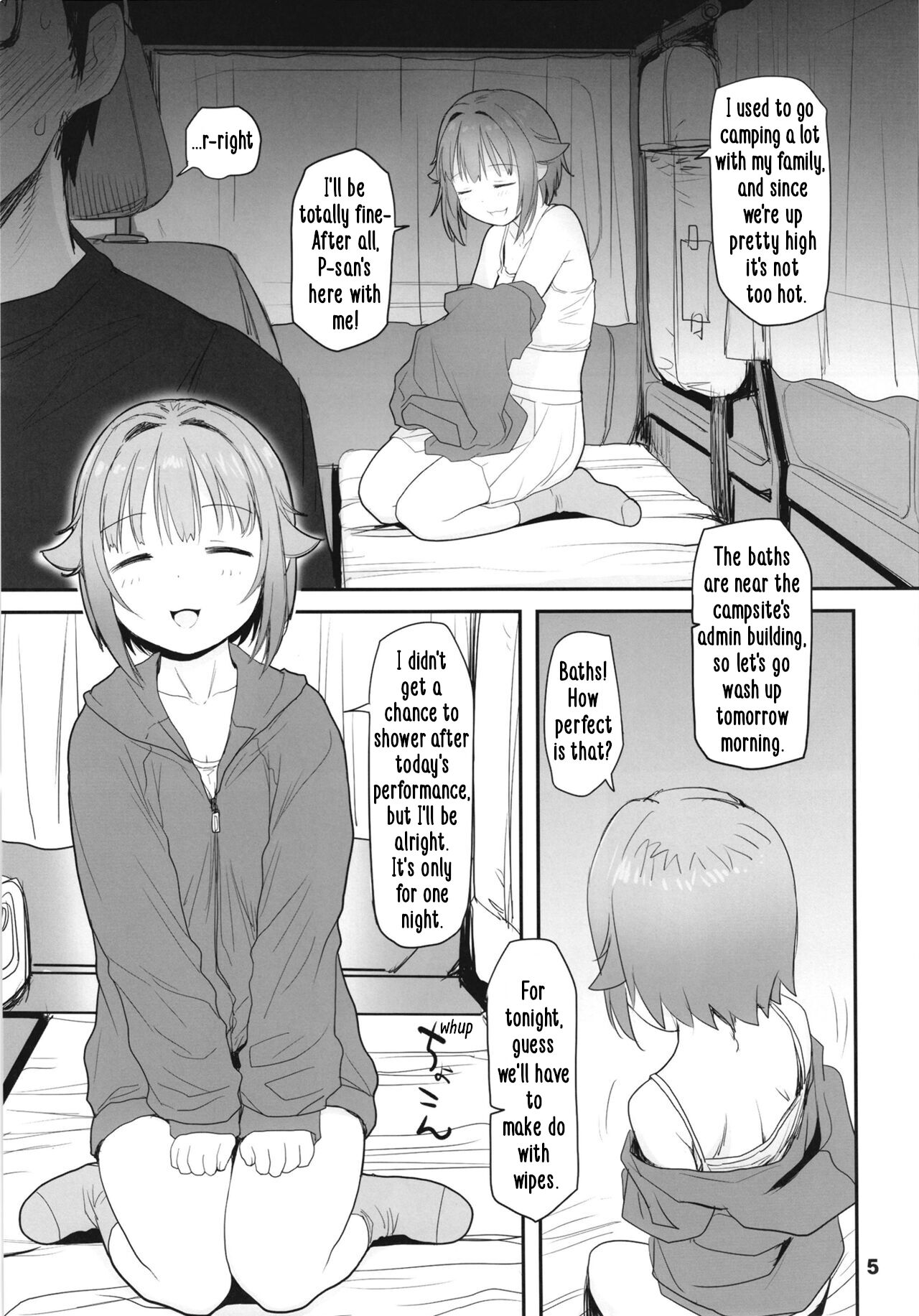 [Youseimangasya (Sakaki Imasato)]Koshimizu Sachiko to Iku, Kinkyuu Shukkin Shachuuhaku no Tabi | Going on An Emergency Car Camping Trip with Sachiko Koshimizu(THE IDOLM@STER CINDERELLA GIRLS) [English] [Digital] Page 5