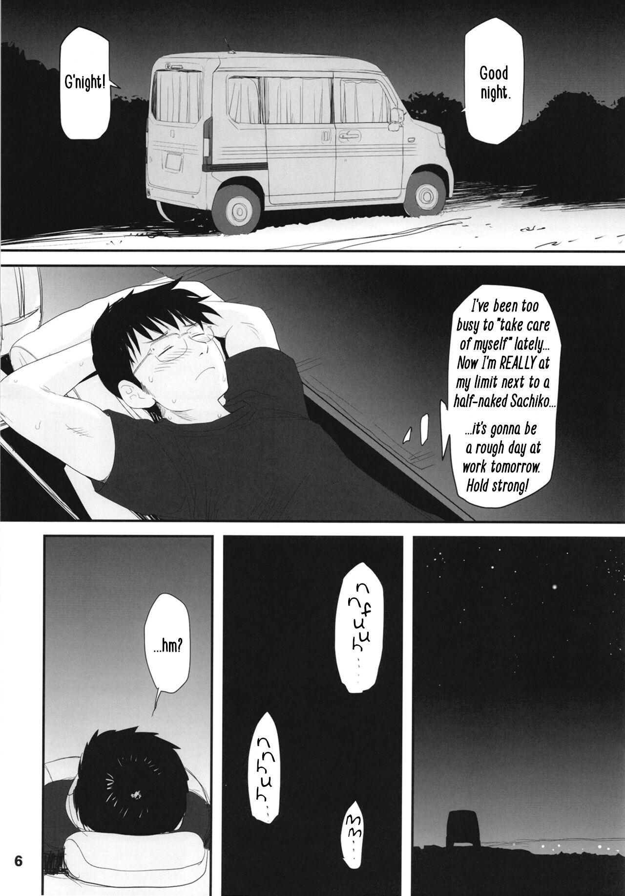 [Youseimangasya (Sakaki Imasato)]Koshimizu Sachiko to Iku, Kinkyuu Shukkin Shachuuhaku no Tabi | Going on An Emergency Car Camping Trip with Sachiko Koshimizu(THE IDOLM@STER CINDERELLA GIRLS) [English] [Digital] Page 6
