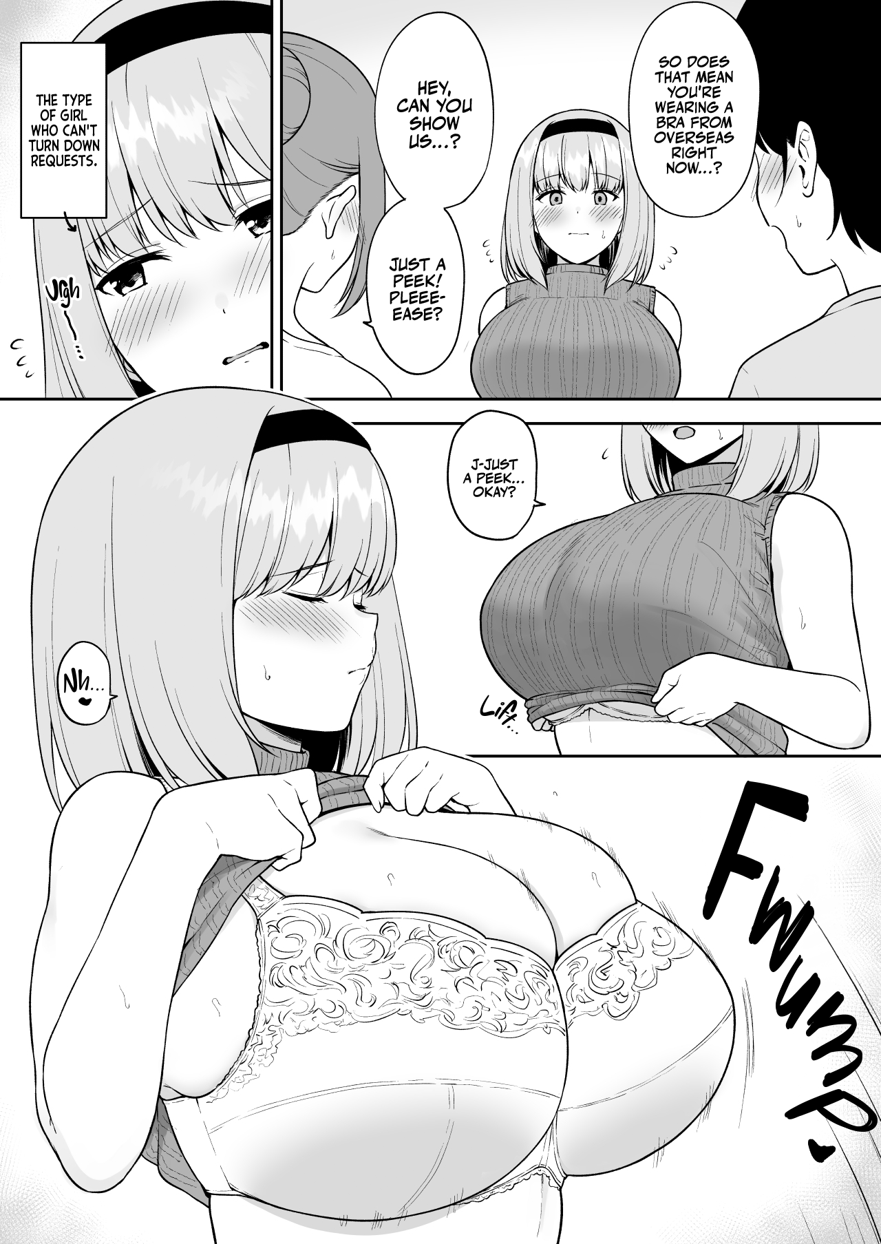 [Yue]Kyonyuu no Tomodachi ni Kaku no Chigai o Misetsukete Shimau O-cup Joshidaisei-chan | O-Cup Co-ed Showcases Her Superior Assets to Her Busty Friends[English] [korafu] Page 4