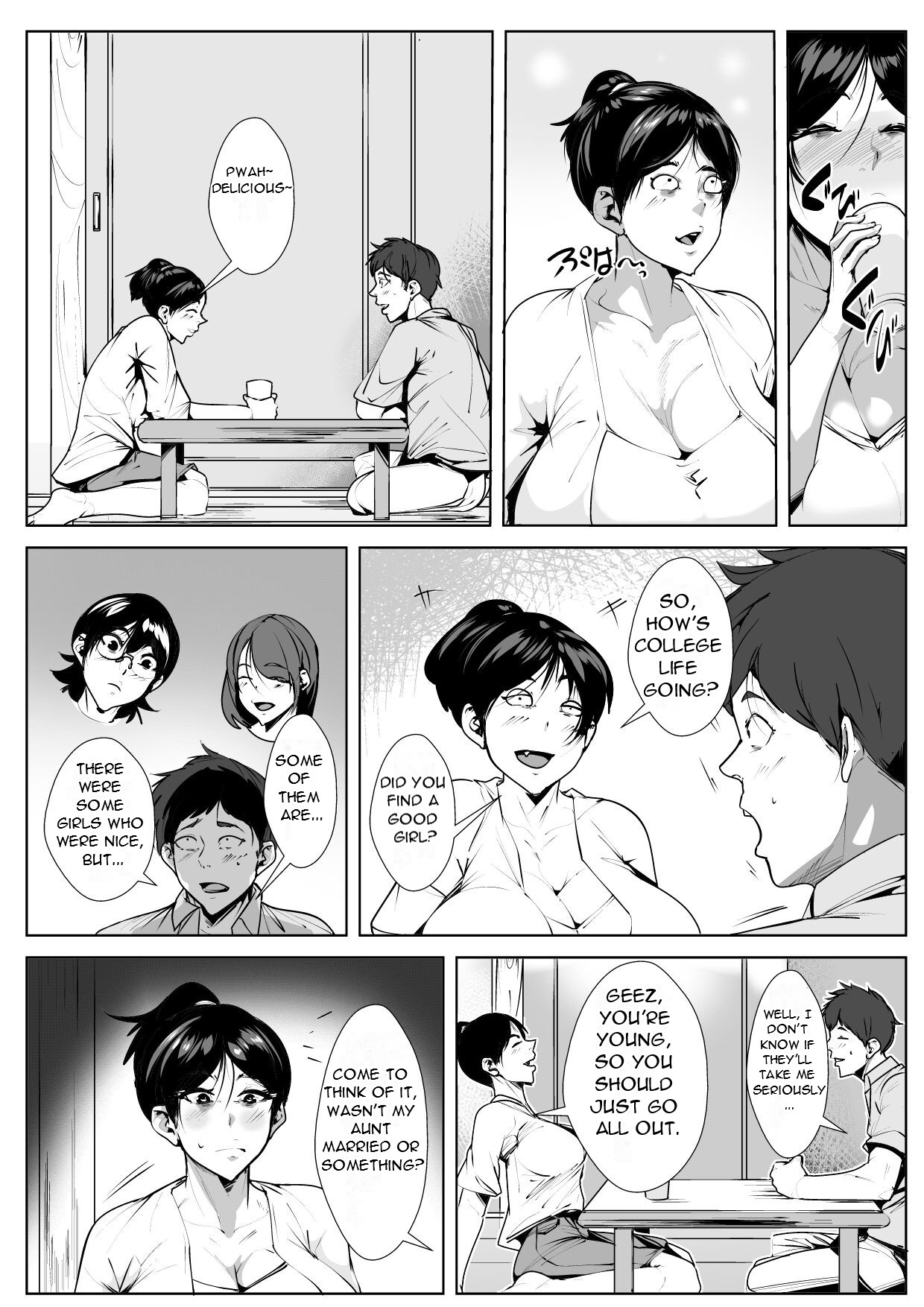 [AKYS Honpo]Ecchi na Obasan no Ie ni Itoko ga Geshukushi ni Kitara... | When a Nephew Comes to Stay at His Naughty Aunt's House...[English] [DarklordMTLs] Page 6