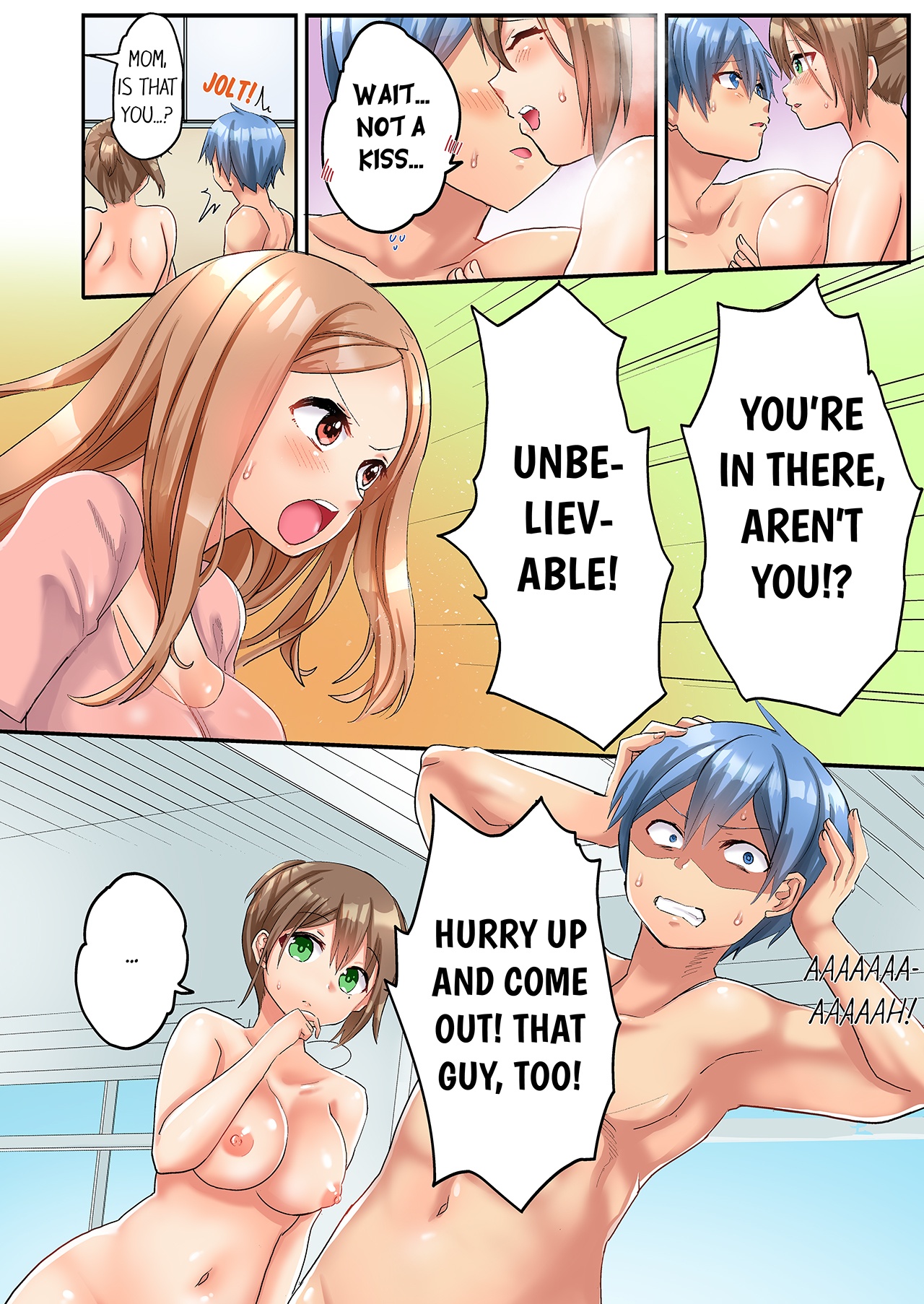 [Kazutaro]Hitozuma Volley-bu no Asedaku SEX ~Shower Abinagara Mitchaku Shichau? 1-4 | Married Women's Volleyball Club Sweaty Sex - We're Being Glued Together While Taking A Shower? 1-4[English] Page 87