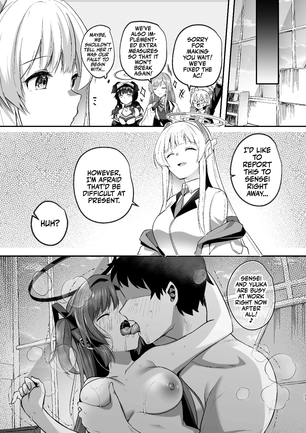 [Kuusou Monochrome (Abi)]Yuuka to Midsummer no Asedaku Office SEX | A Midsummer's Steamy Sex Session(Blue Archive) [English] [Team Rabu2] [Digital] Page 33