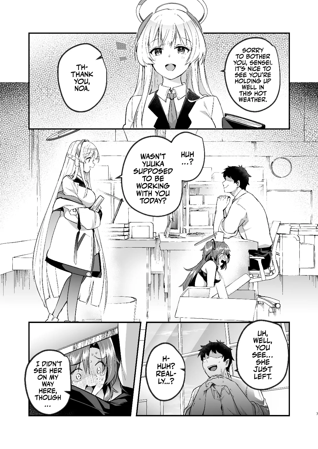 [Kuusou Monochrome (Abi)]Yuuka to Midsummer no Asedaku Office SEX | A Midsummer's Steamy Sex Session(Blue Archive) [English] [Team Rabu2] [Digital] Page 7