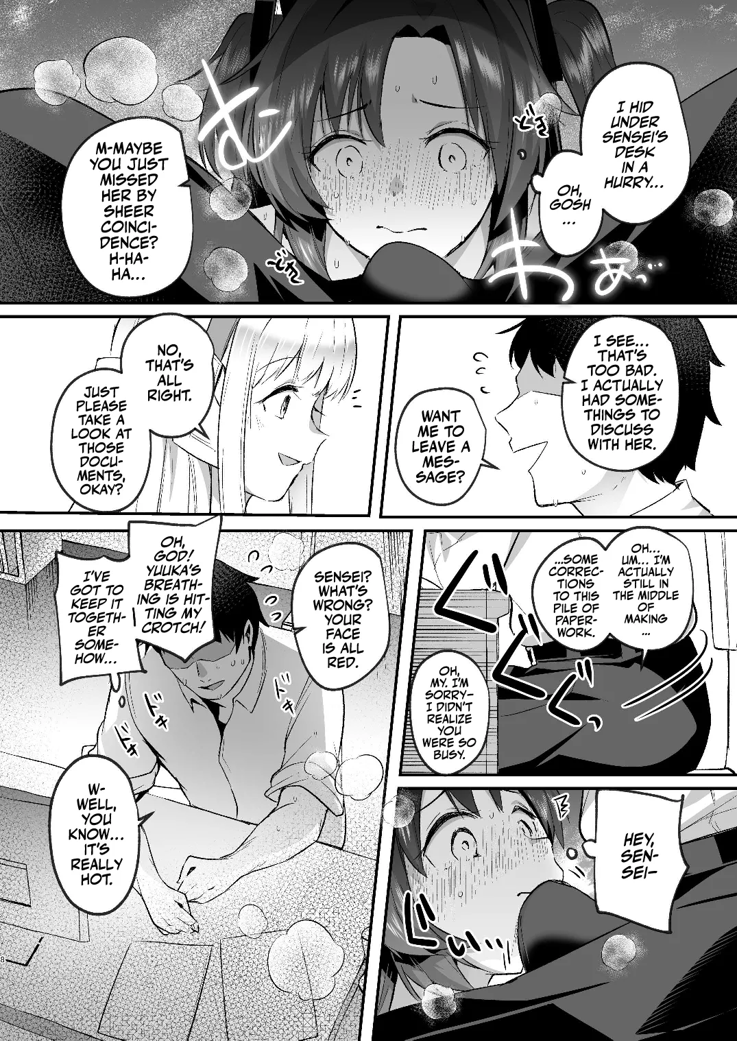 [Kuusou Monochrome (Abi)]Yuuka to Midsummer no Asedaku Office SEX | A Midsummer's Steamy Sex Session(Blue Archive) [English] [Team Rabu2] [Digital] Page 8