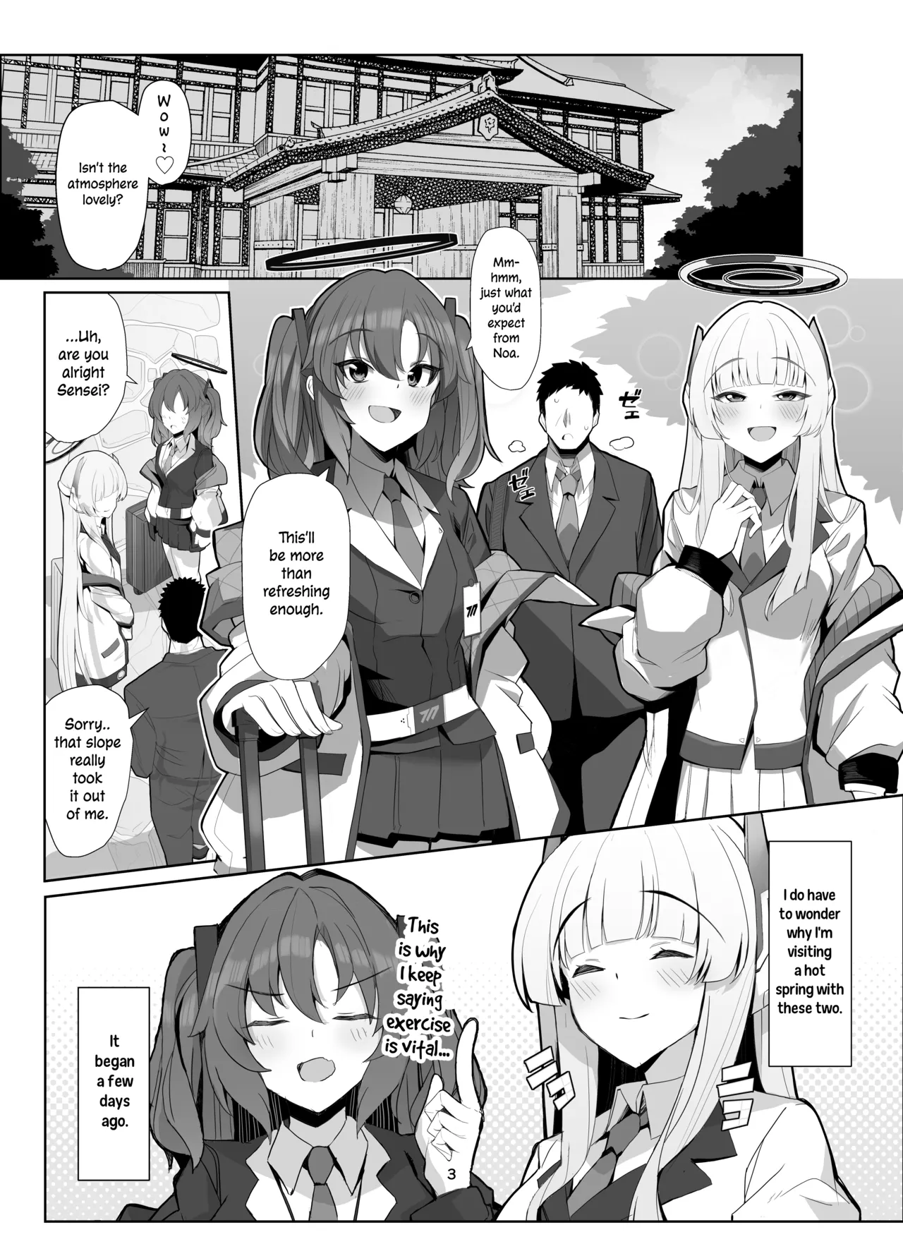 [Momokan (Momonosuke)]Seminar Yukemuri Ianryokou | Steamy Seminar Leisure Trip(Blue Archive) [English] [Nonki] [Digital] Page 2