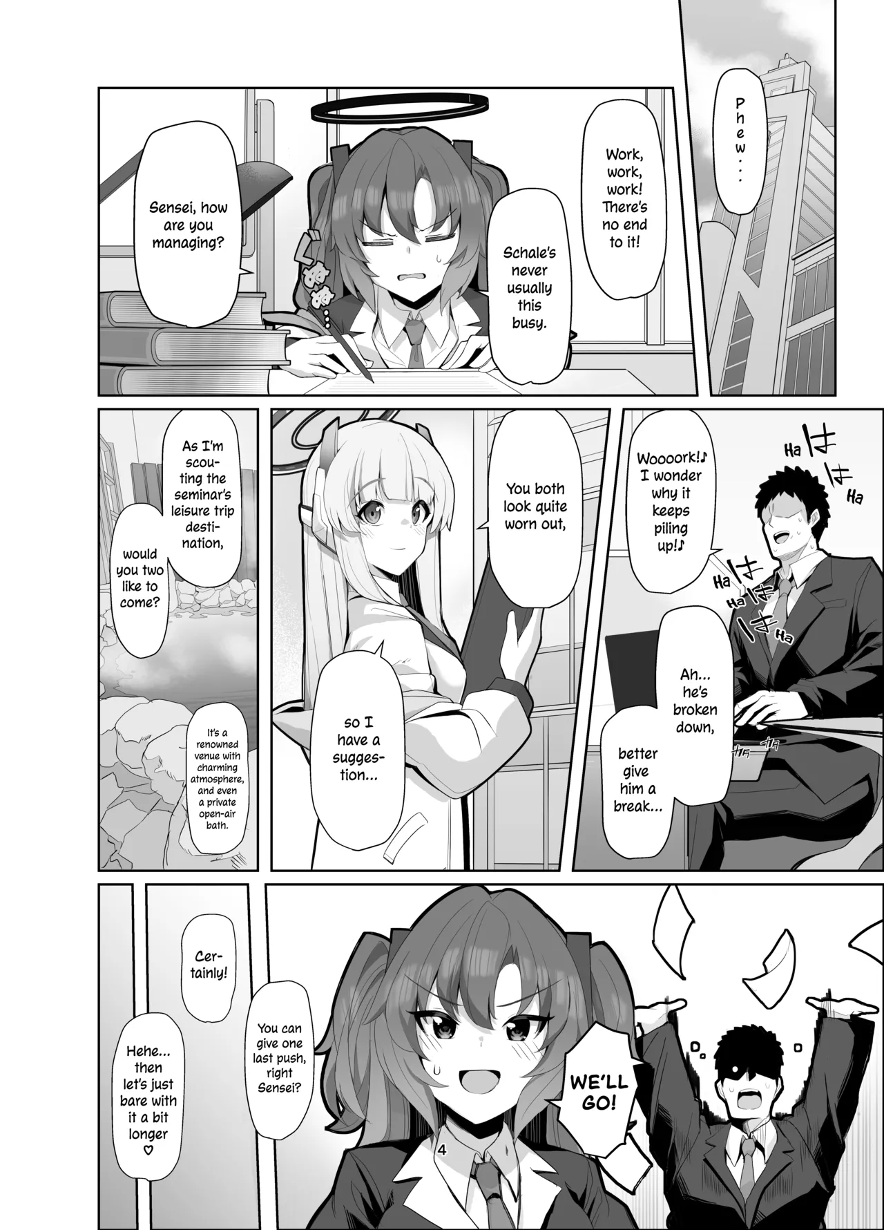 [Momokan (Momonosuke)]Seminar Yukemuri Ianryokou | Steamy Seminar Leisure Trip(Blue Archive) [English] [Nonki] [Digital] Page 3