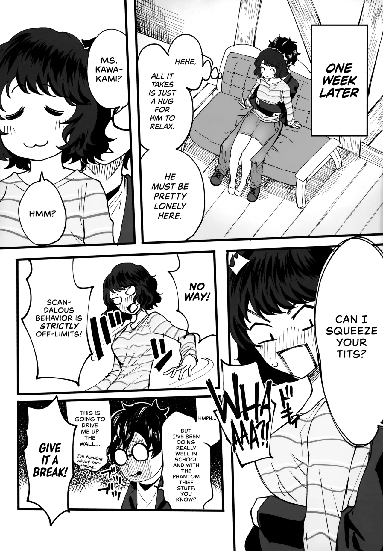 (C103) [Kurohamya (Kurosu)]Tantou Kyoushi ni o Azukesareta no de Chokkai Kakemakuru Hon | The Book Of Withholding(And Teasing) (Persona 5) [English] [head empty] Page 8
