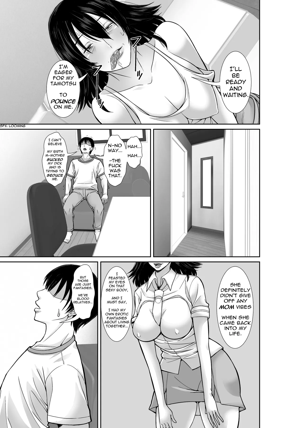 [Hoyoyodou]20-nen-buri ni Saikai Shita Haha ga Yuuwaku Shite Kuru | Reappearing After Twenty Years, My Mom Seduces Me[English] [incogna777] Page 17