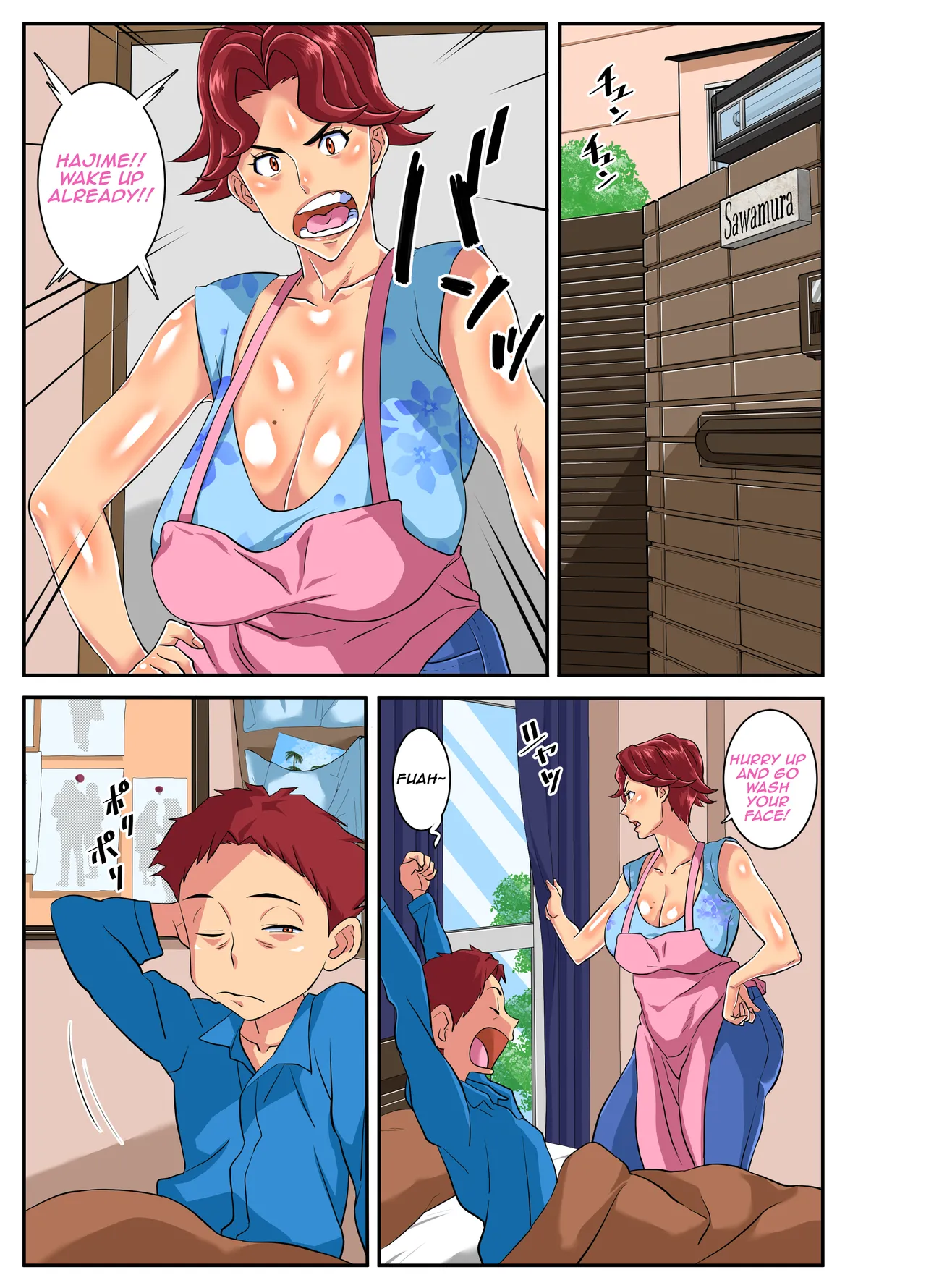 [Mosquito Man]Yoku Genkotsu o Omimai Suru Kusogaki no Chinko ga Otto de wa Toutei Todokanai Oku made Tsuitekite "Choushi ni Norunja Nai yo!" to Iinagara mo Asedaku Koubi ni Ochiru Kimottama Kaa-chan! | Troublesome Boy's Big Dick Penetrates DEEP(English) Page 55