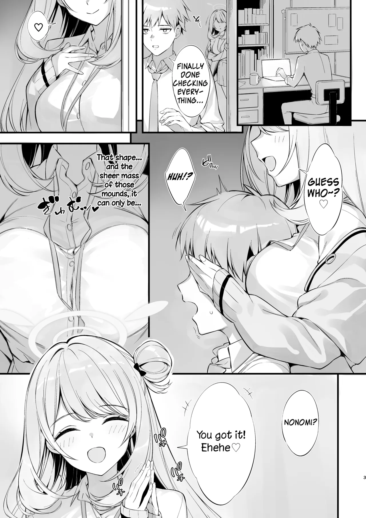 [P:P (Oryou)]Sensei, Nechattan desu ka? Osocchattemo Ii desu ka? | Sensei, are you sleeping? May I assault you?(Blue Archive) [English] [SDF] [Digital] Page 2