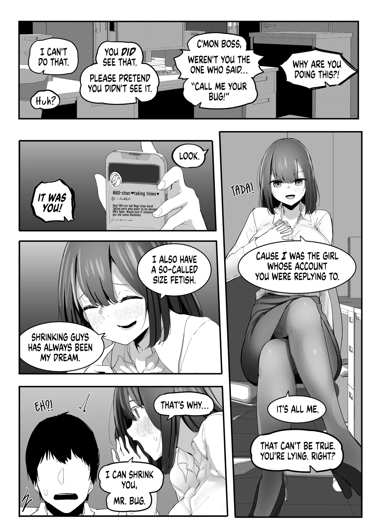 [Marushamo]Ore no Seiheki ga Kouhai ni Baretara Kouhai mo Onaji Seiheki datta | She Knows My Sexual Secret[English] Page 6