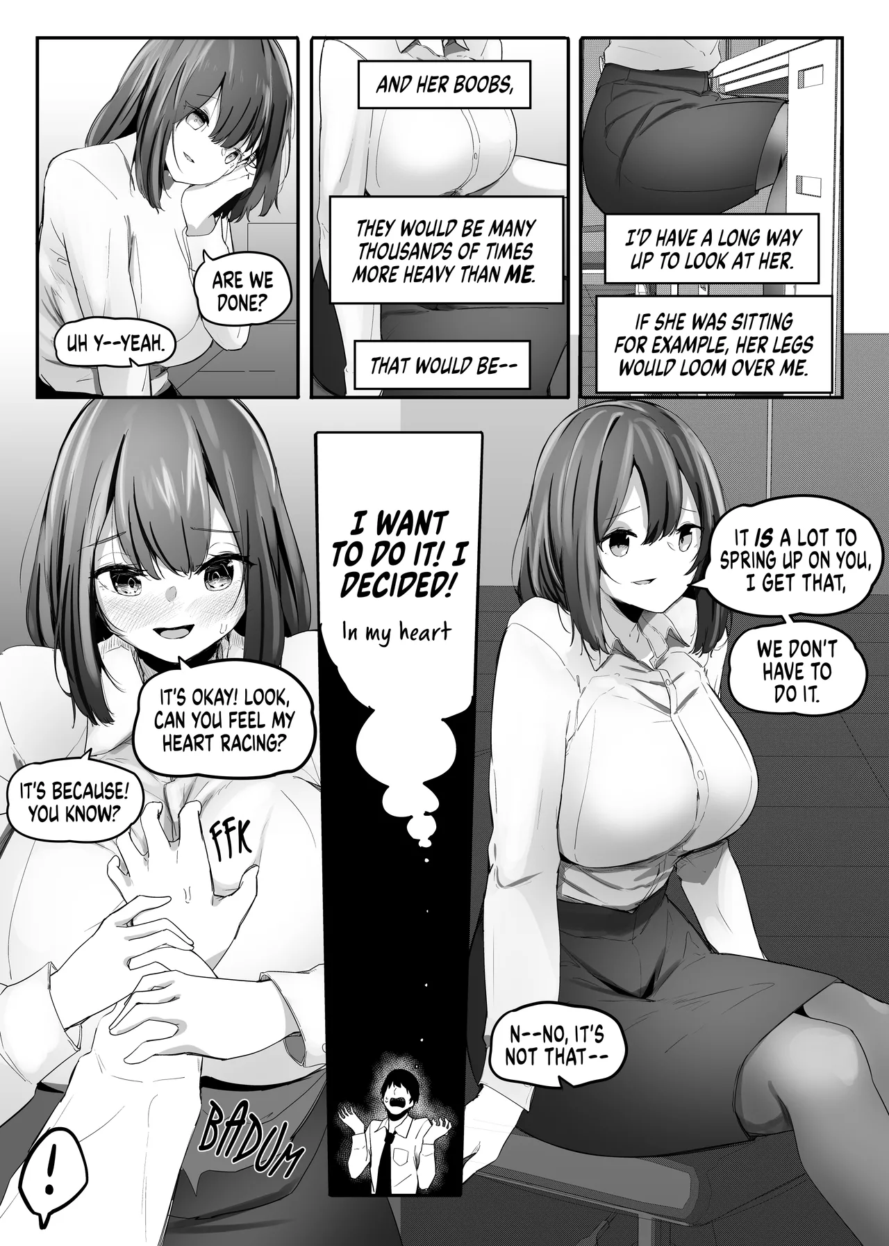 [Marushamo]Ore no Seiheki ga Kouhai ni Baretara Kouhai mo Onaji Seiheki datta | She Knows My Sexual Secret[English] Page 8