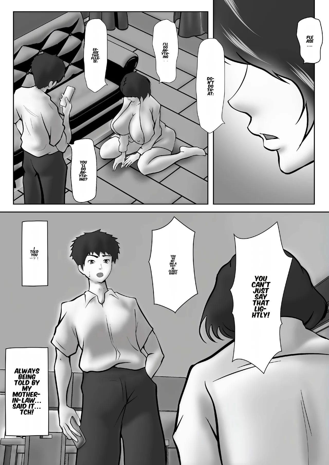 [Pentacle (Shimipan)]Tachiba Gyakuten ~Pawahara o Suru Gibo no Onanie ga Toreta node Shitagawaseru Koto ni Shita[English] Page 16