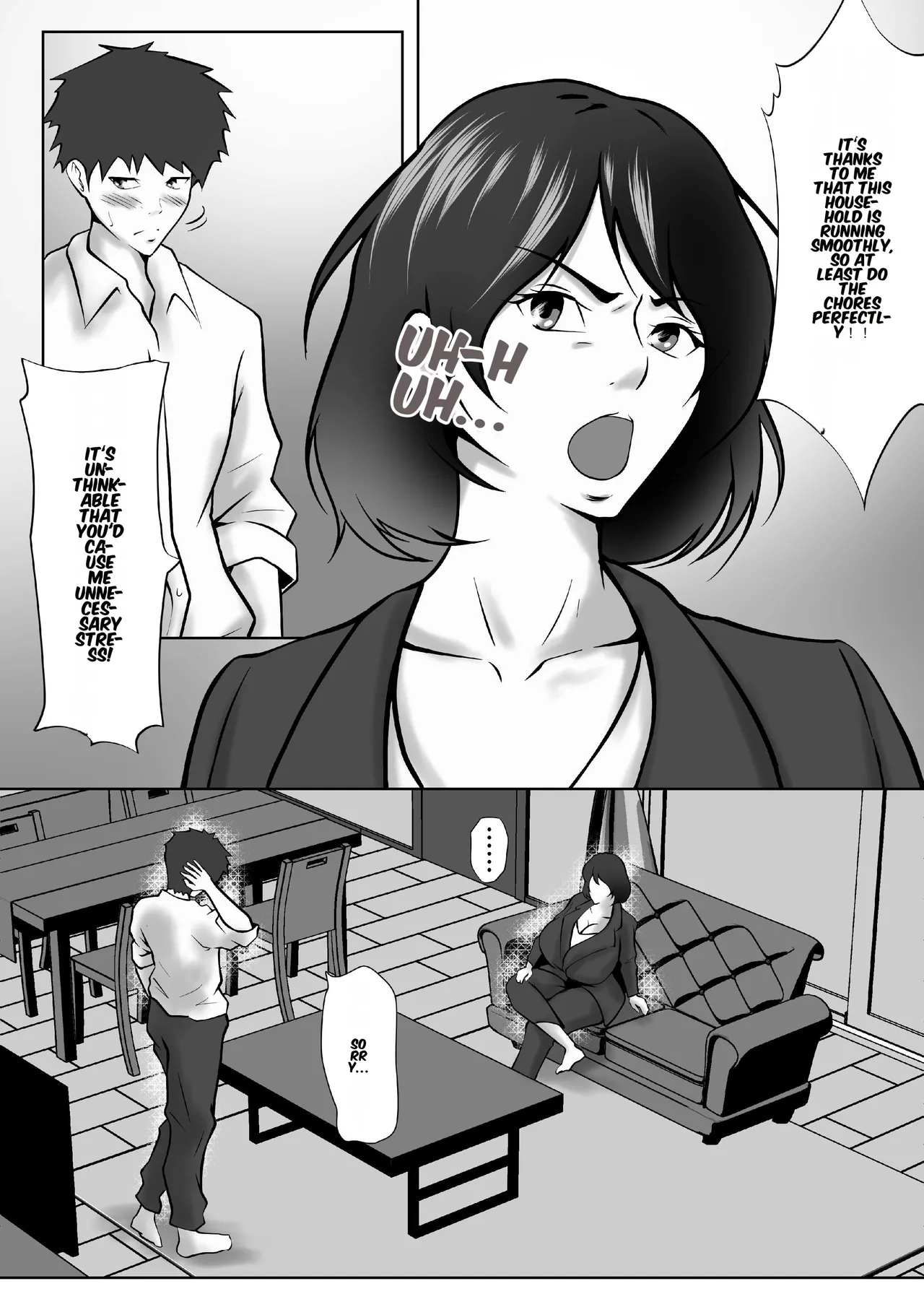 [Pentacle (Shimipan)]Tachiba Gyakuten ~Pawahara o Suru Gibo no Onanie ga Toreta node Shitagawaseru Koto ni Shita[English] Page 5