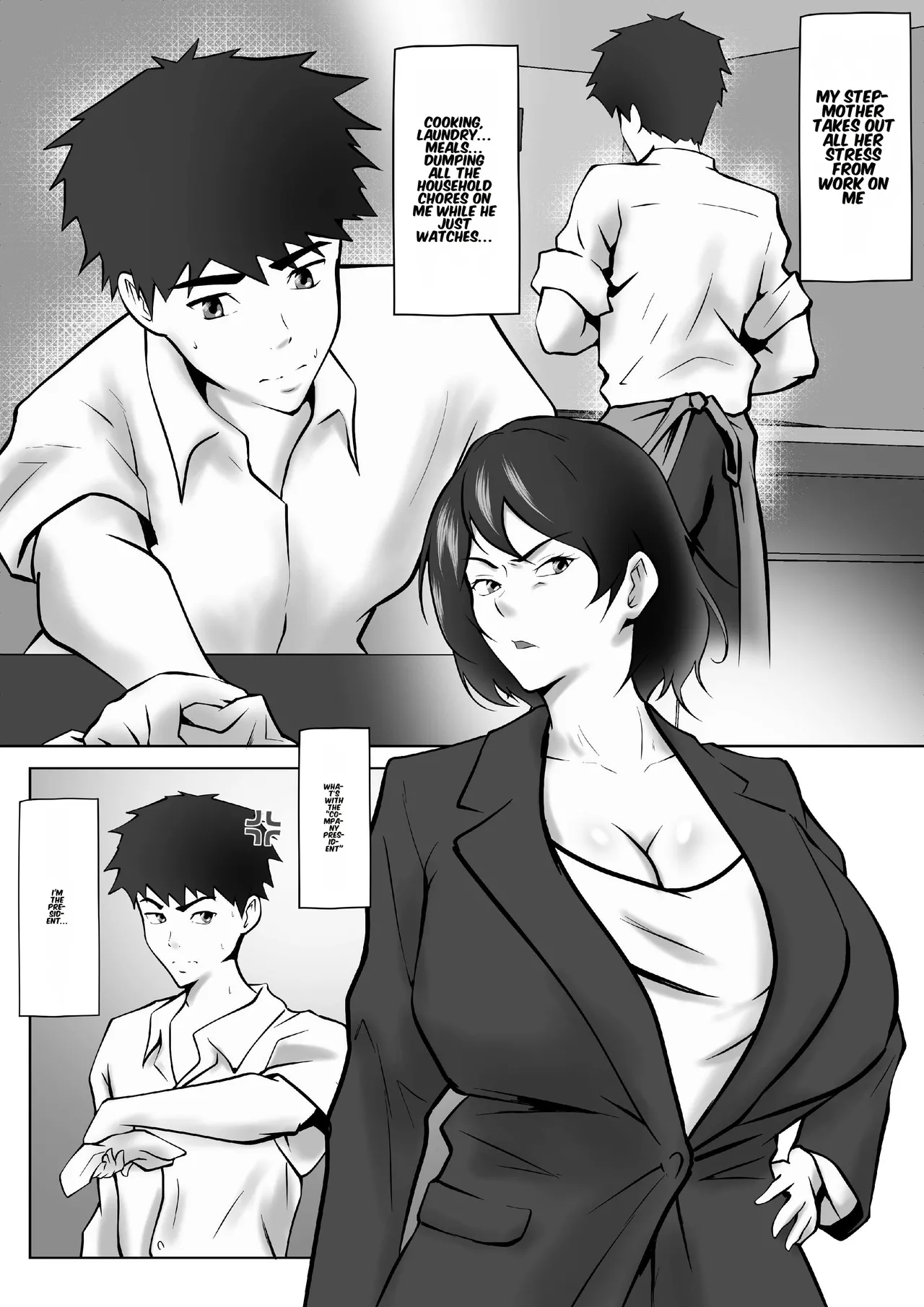 [Pentacle (Shimipan)]Tachiba Gyakuten ~Pawahara o Suru Gibo no Onanie ga Toreta node Shitagawaseru Koto ni Shita[English] Page 7