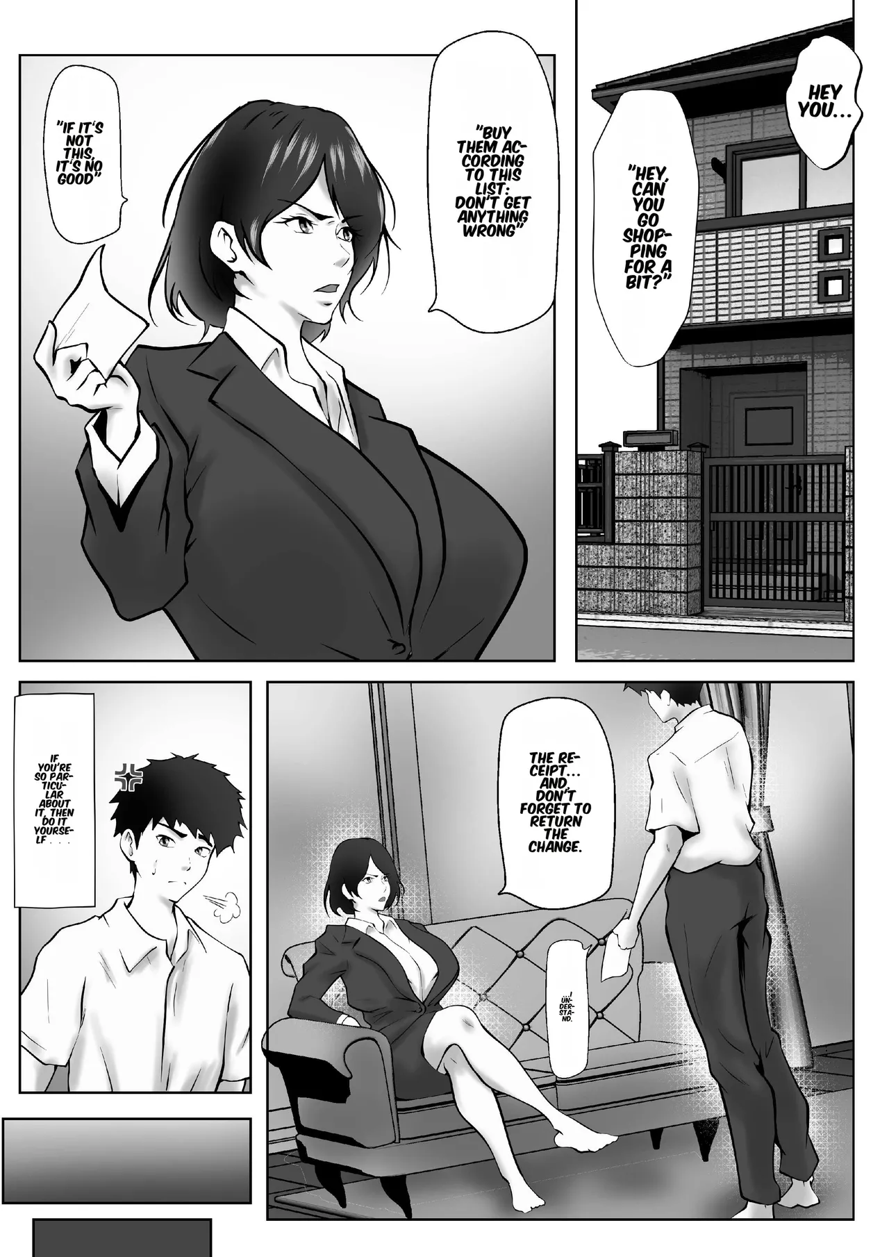 [Pentacle (Shimipan)]Tachiba Gyakuten ~Pawahara o Suru Gibo no Onanie ga Toreta node Shitagawaseru Koto ni Shita[English] Page 8