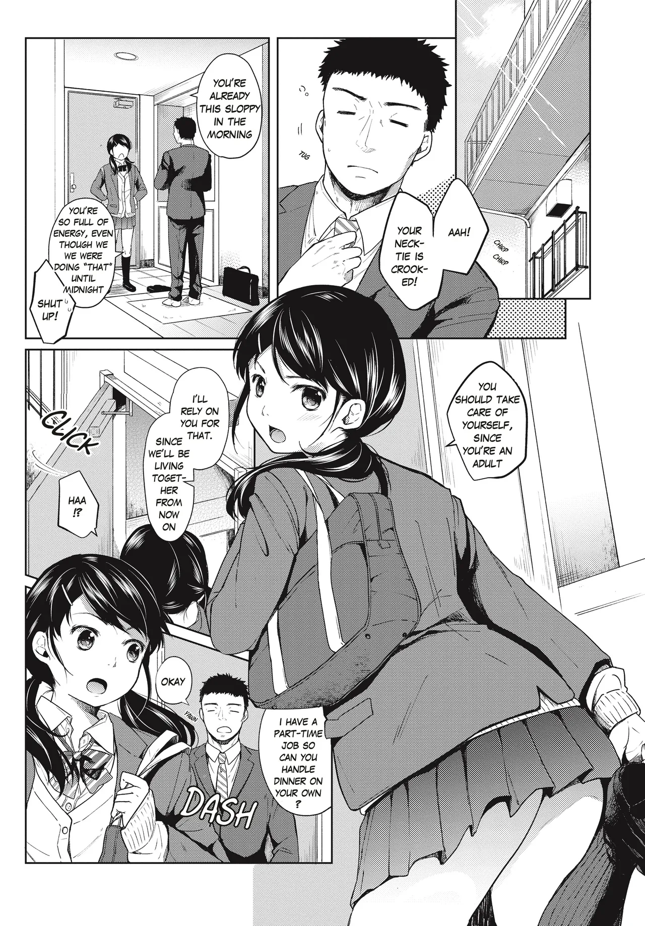 [Fumitsuki Sou]1 Room Apartment + Highschool Girl Suddenly Living Together? Close Contact!? First Sex!!? Ch.1-11[English] [Project-H] [Decensored] [Ongoing] Page 28