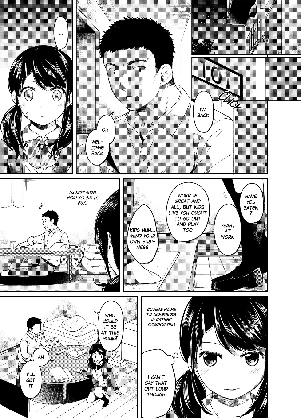 [Fumitsuki Sou]1 Room Apartment + Highschool Girl Suddenly Living Together? Close Contact!? First Sex!!? Ch.1-11[English] [Project-H] [Decensored] [Ongoing] Page 82