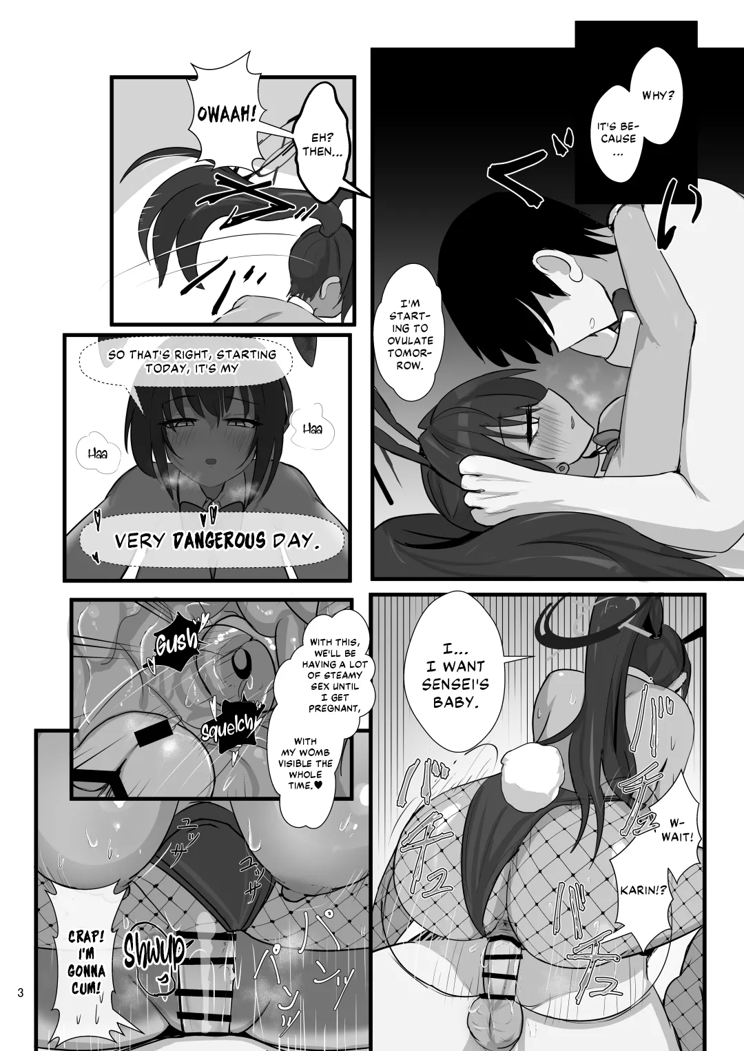 [bunsan]Karin to Honki Kozukuri(Blue Archive) [English] [DKKMD Translations] Page 4
