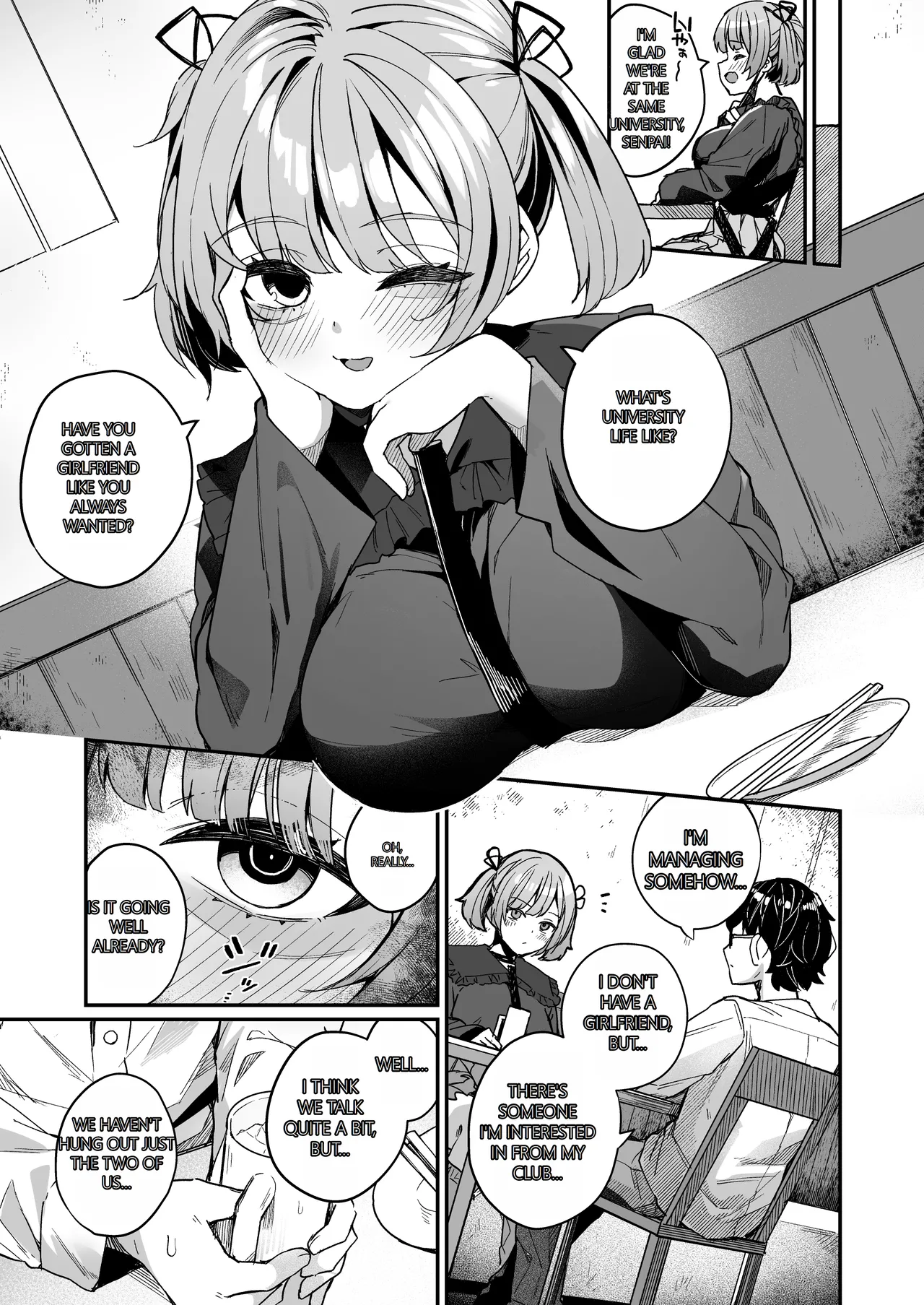 [Menbou Renpou (Menbou)]Renai Soudan nante Hobo Sex desu yo ne!? ~Akuyuu Kouhai to Issen Koete Yarimakuru Hanashi~ | Consulting About Love is Mostly About Sex, Right!? ~A Story of Crossing the Line and Going All the Way with a Bad Friend Junior~[English] [MTL] Page 7