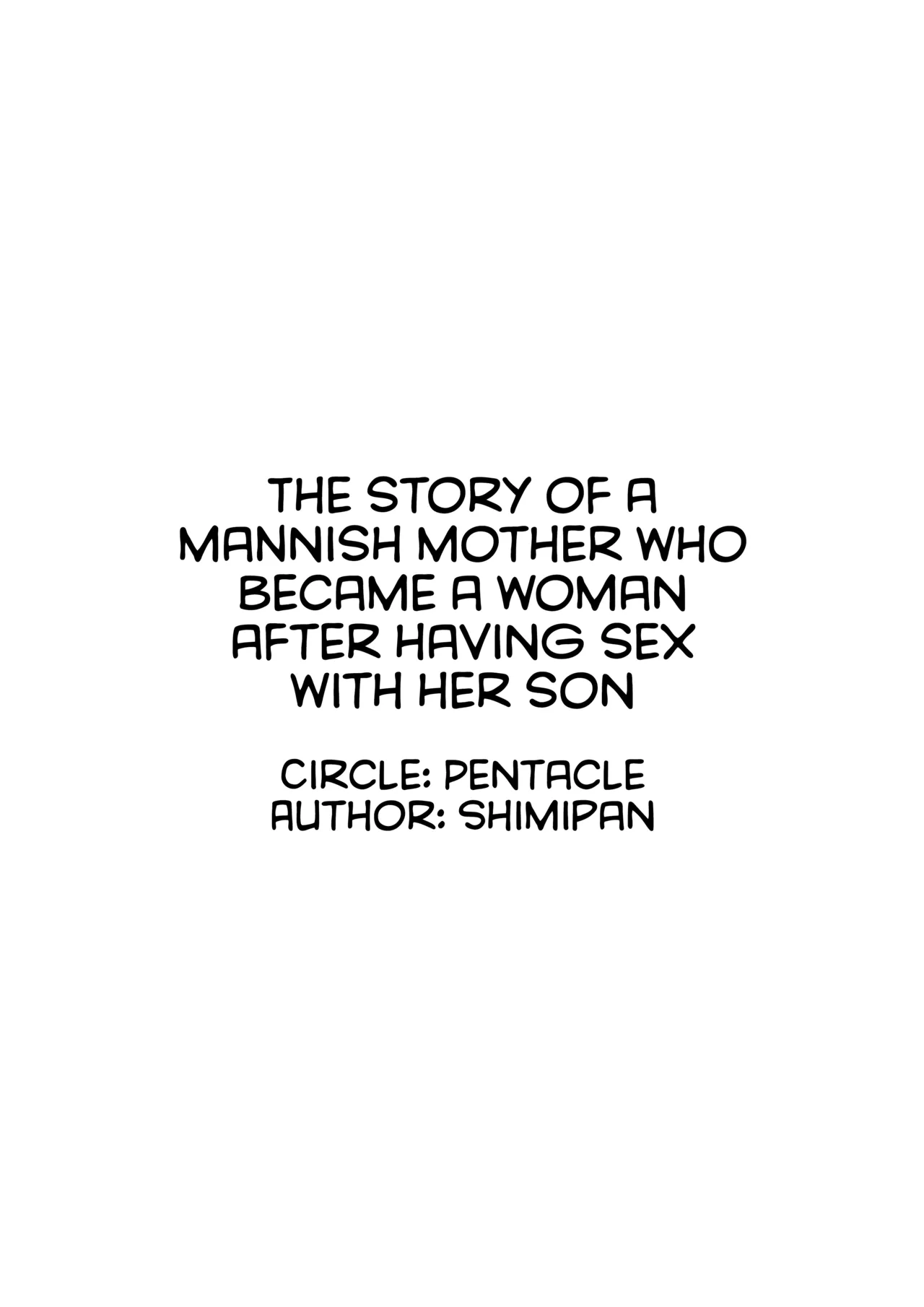 [Pentacle (Shimipan)]Otokomasari no Kaa-chan ga Musuko to no Sex de Onna ni Natta Hanashi[English] Page 56