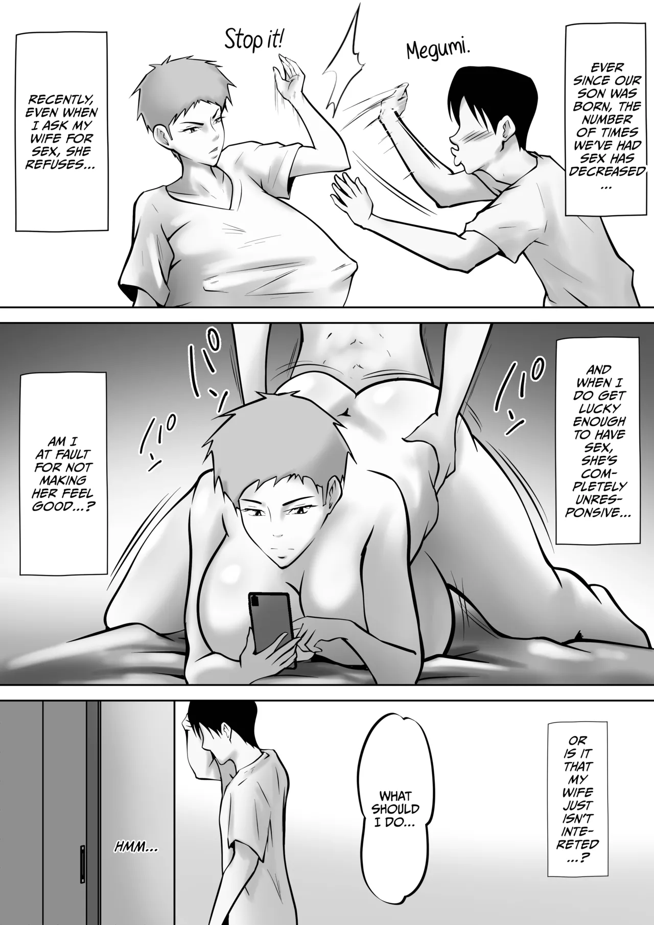[Pentacle (Shimipan)]Tsuma ga Sex Sasete Kurenai no de, Musuko ni Netotte Moratte Okazu ni suru koto ni Shimashita Page 4
