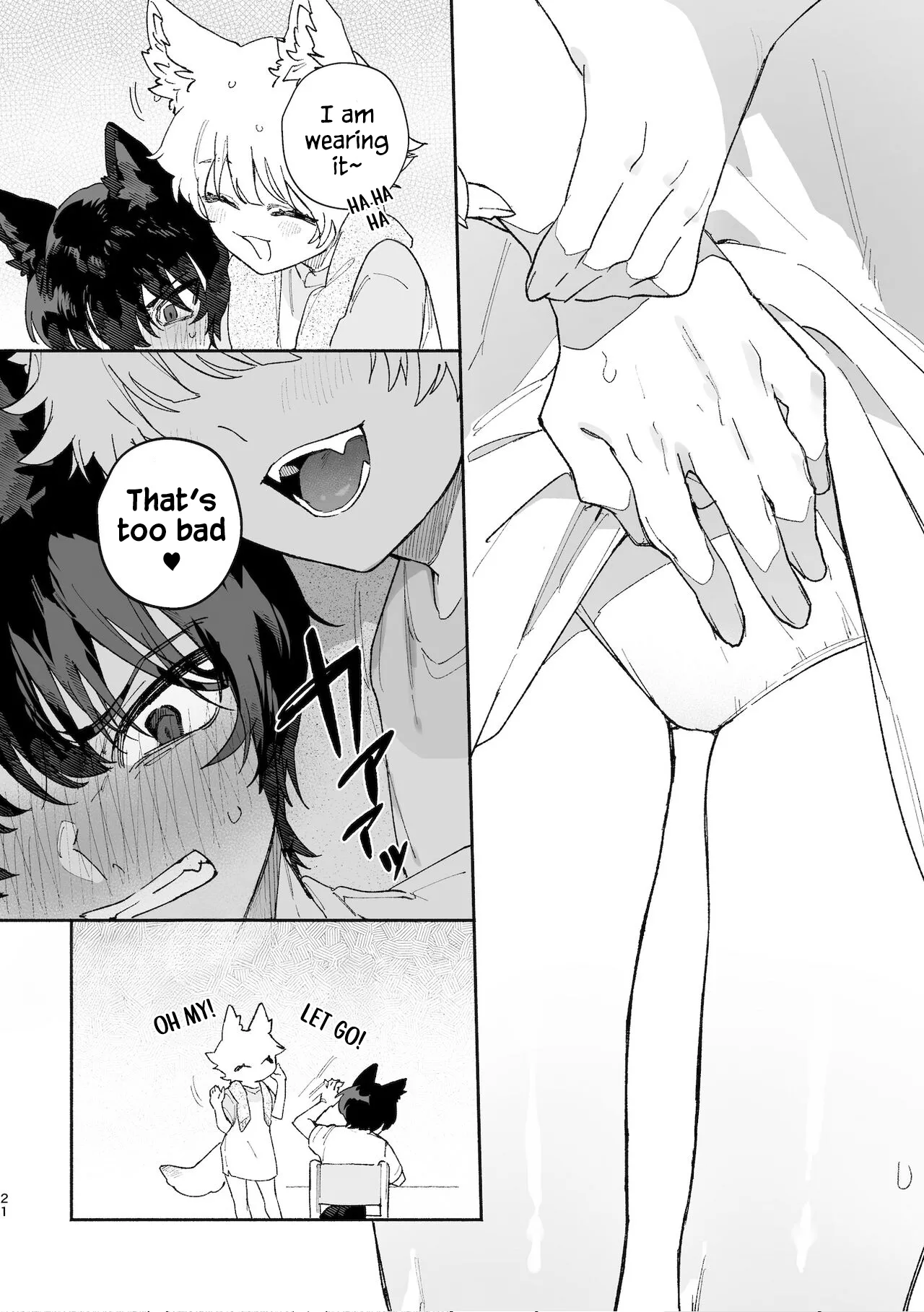 [usachanGet]Otoko ga Uke. ~Coyote-chan × Kai Inu-kun~ | Boys be Submissive. ~Coyote-chan x Kai Ken~[English] [Lunaslurp] Page 21