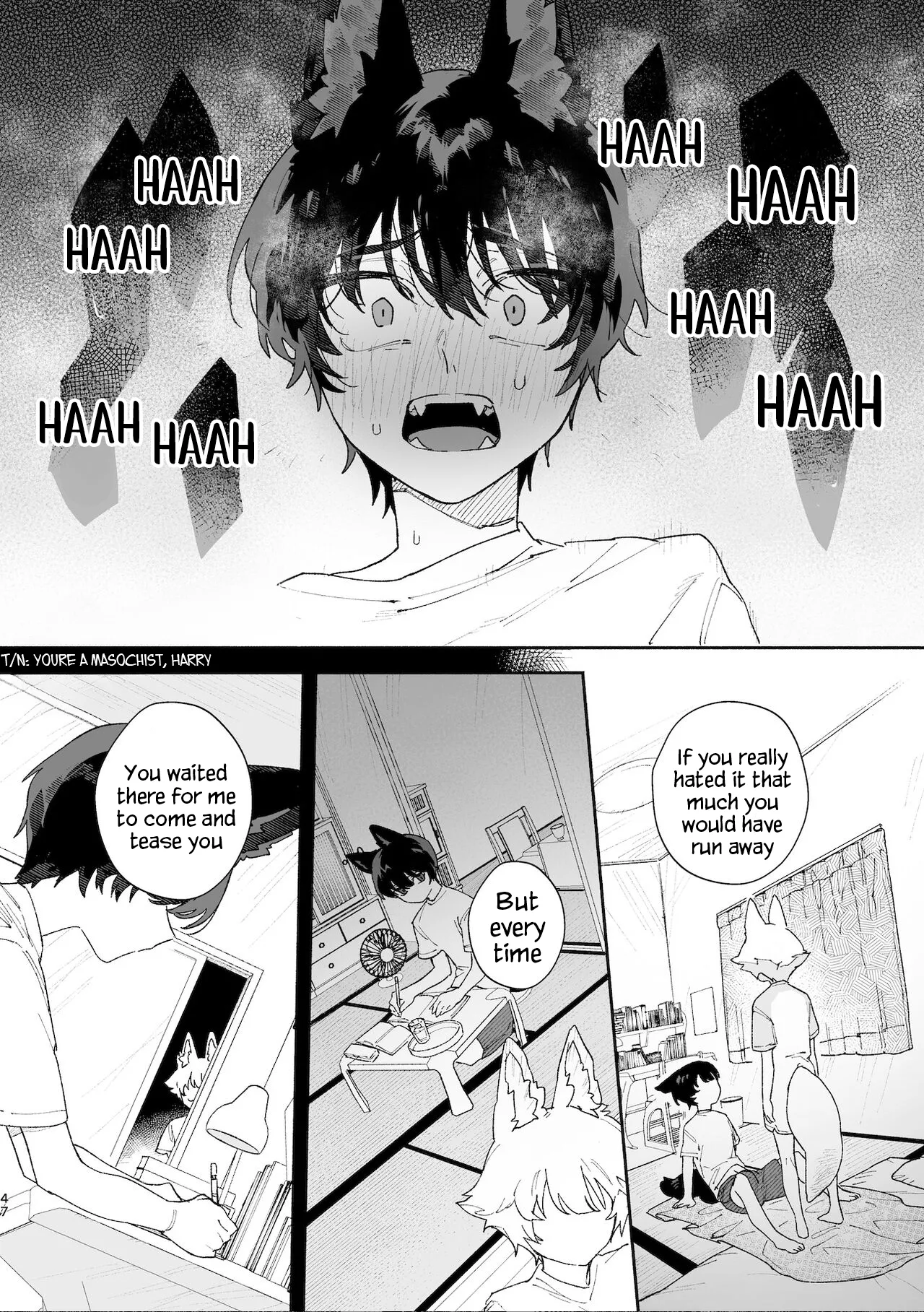 [usachanGet]Otoko ga Uke. ~Coyote-chan × Kai Inu-kun~ | Boys be Submissive. ~Coyote-chan x Kai Ken~[English] [Lunaslurp] Page 46