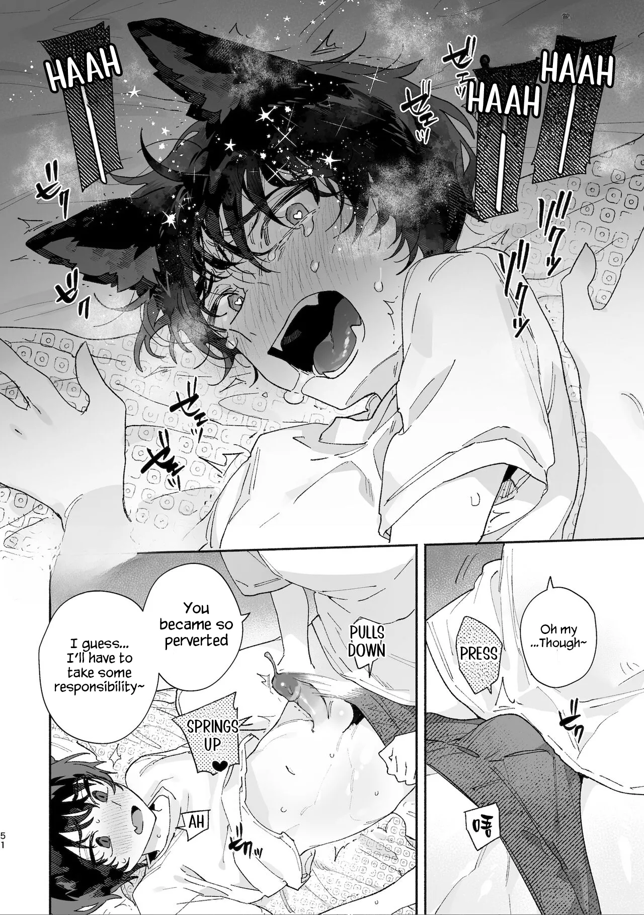 [usachanGet]Otoko ga Uke. ~Coyote-chan × Kai Inu-kun~ | Boys be Submissive. ~Coyote-chan x Kai Ken~[English] [Lunaslurp] Page 50