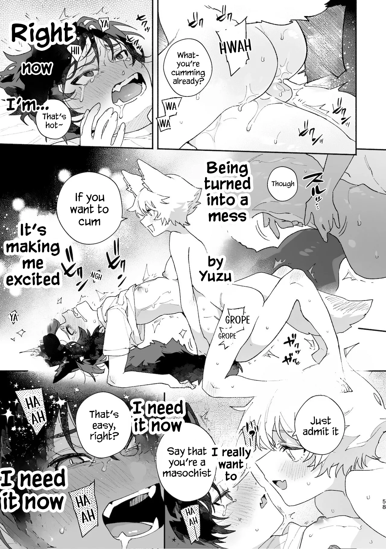 [usachanGet]Otoko ga Uke. ~Coyote-chan × Kai Inu-kun~ | Boys be Submissive. ~Coyote-chan x Kai Ken~[English] [Lunaslurp] Page 57