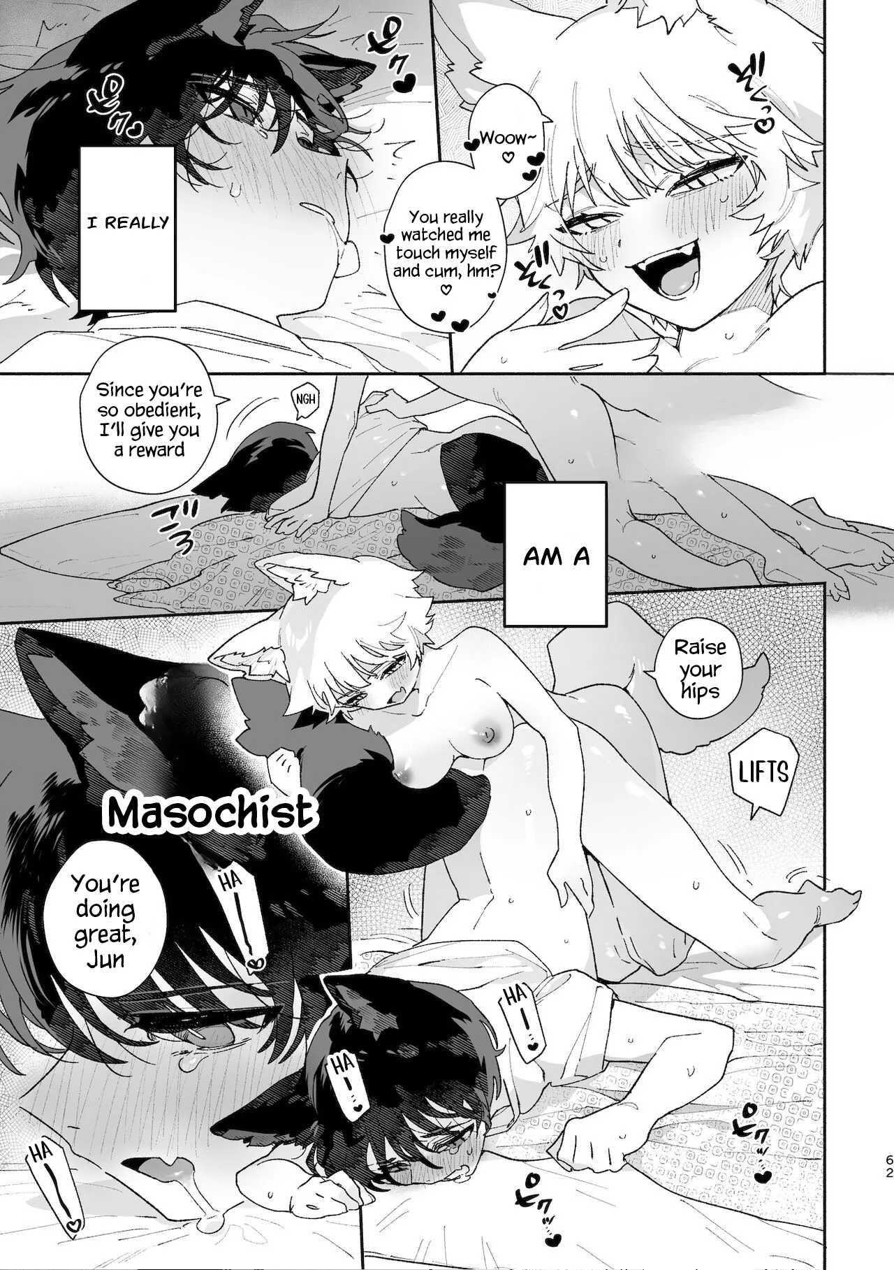 [usachanGet]Otoko ga Uke. ~Coyote-chan × Kai Inu-kun~ | Boys be Submissive. ~Coyote-chan x Kai Ken~[English] [Lunaslurp] Page 61