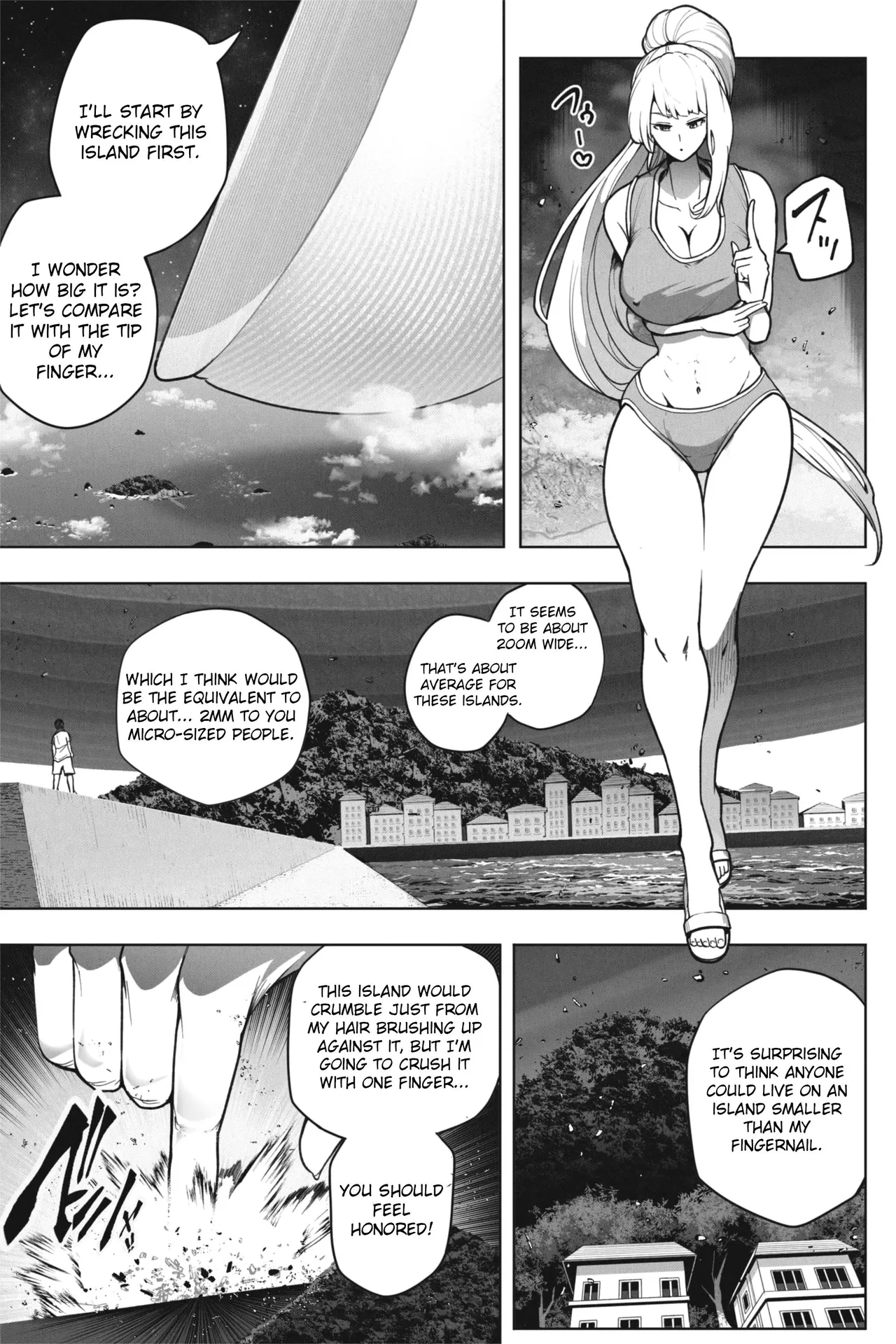 [Soryuu]If a super giant girl comes to stay on a small island[English] Page 4