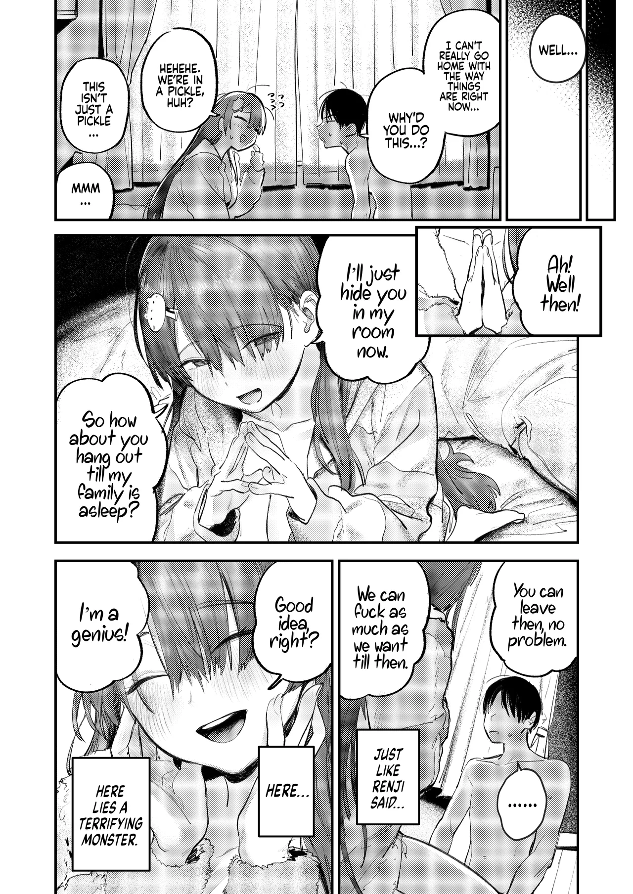 [Momojiru Teien (Momokumo)]Mamono no Heya ~6 nen-buri ni Saikai shitara Hikikomori NEET ni Natteita Shinyuu no Onee-san ni Semararete Seieki o Shiboritorareru Hanashi | Monster’s Room ~The Story of Being Milked by My Best Friend's Older Sister who had Become a Shut-in NEET after not seeing Her for Six Years[English] [Coffedrug] [Digital] Page 35