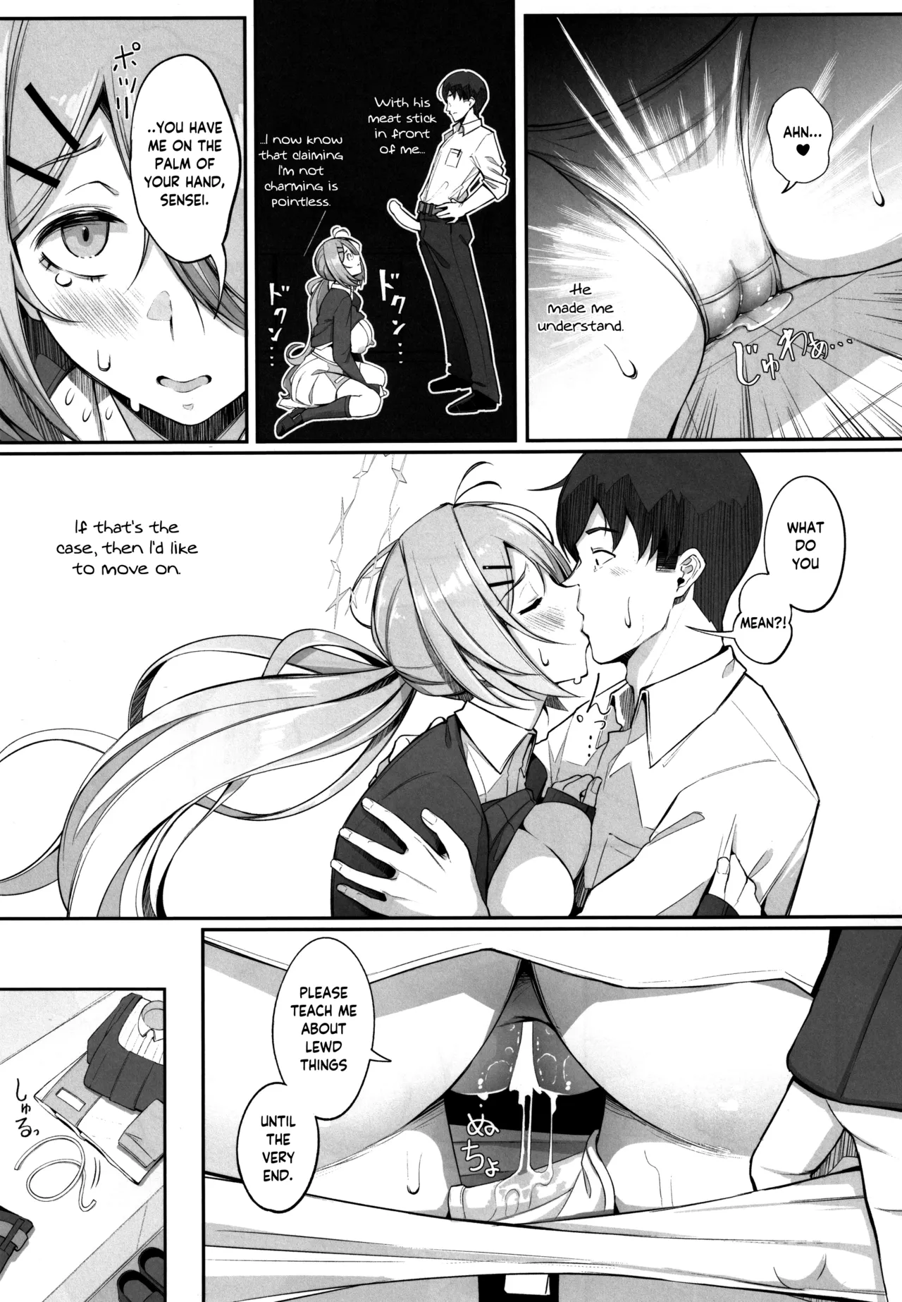 (C104) [Gessyu (Chouzetsu Bishoujo mine)]ron-ro ni mo Nottenai!! | This Wasn't On ron-ro!!(Blue Archive) [English] [Douzo Lad Translations] Page 14