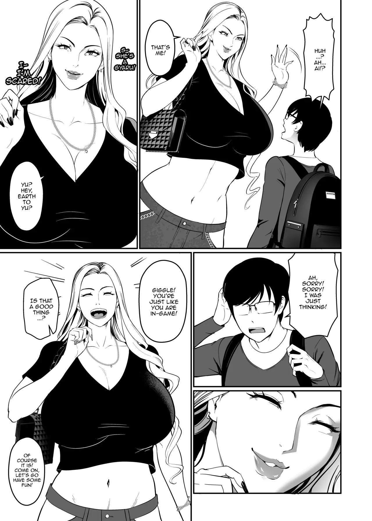 [ERO.MORI (Kirin Ouji)]Game de Seiso datta Anoko wa Gal!? | That Girl Who Was So Pure In-game Turned Out To Be a Tall Gyaru!?[English] Page 7