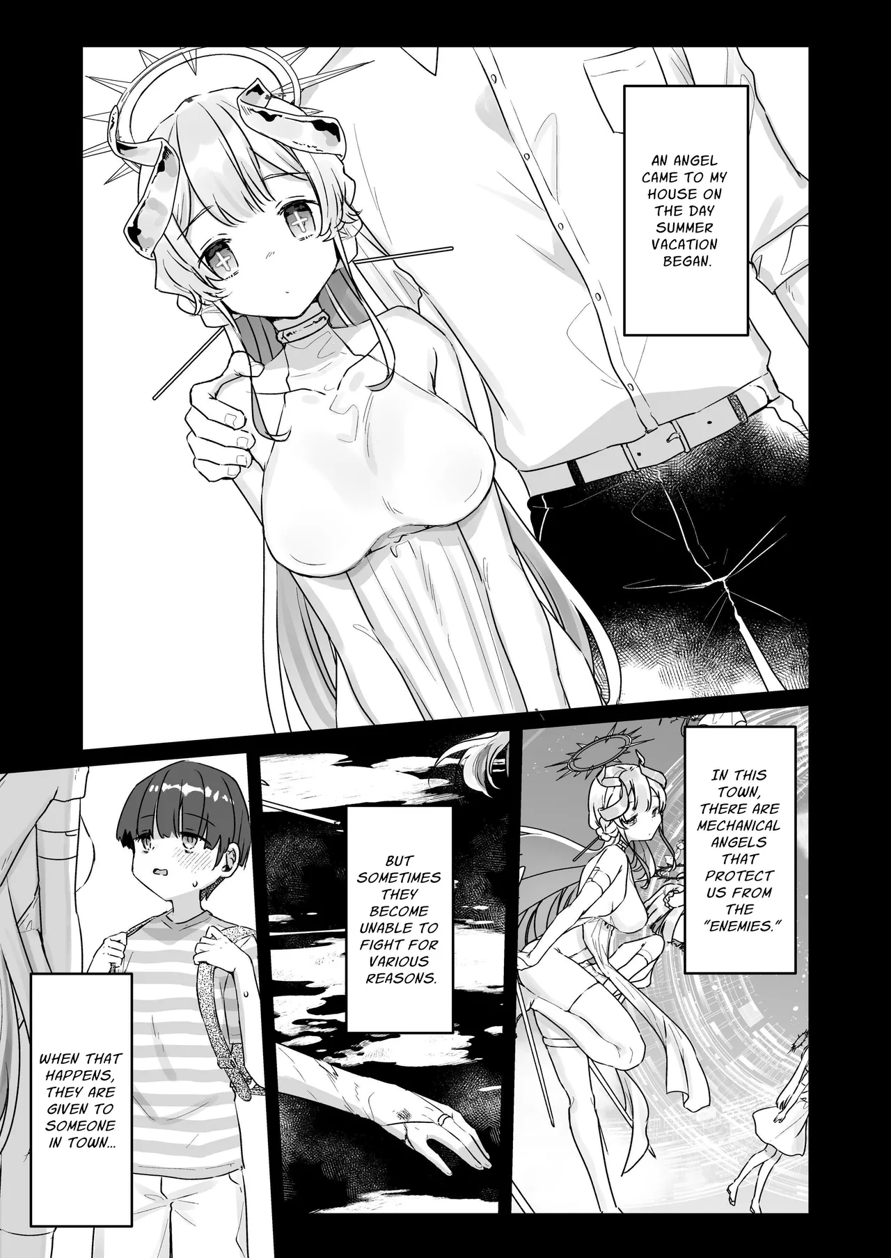 [Tenkirin (Kanroame)]Zoku Onaho Ochishita Kikai Tenshi-sama to Boku no Natsuyasumi | My Summer Vacation with a Fallen Faphole Mech Angel 2[English] [Translatoranon] [Digital] Page 2