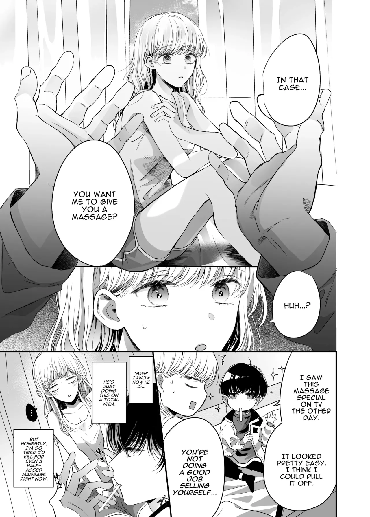 [Sosou, Pizzamaru]Kansaiben Otoko Tomodachi to Gucha Toro Massage | Melty Massage With Your Kansai Dialect Speaking Male Friend[English] [Darg777 Translations] Page 9