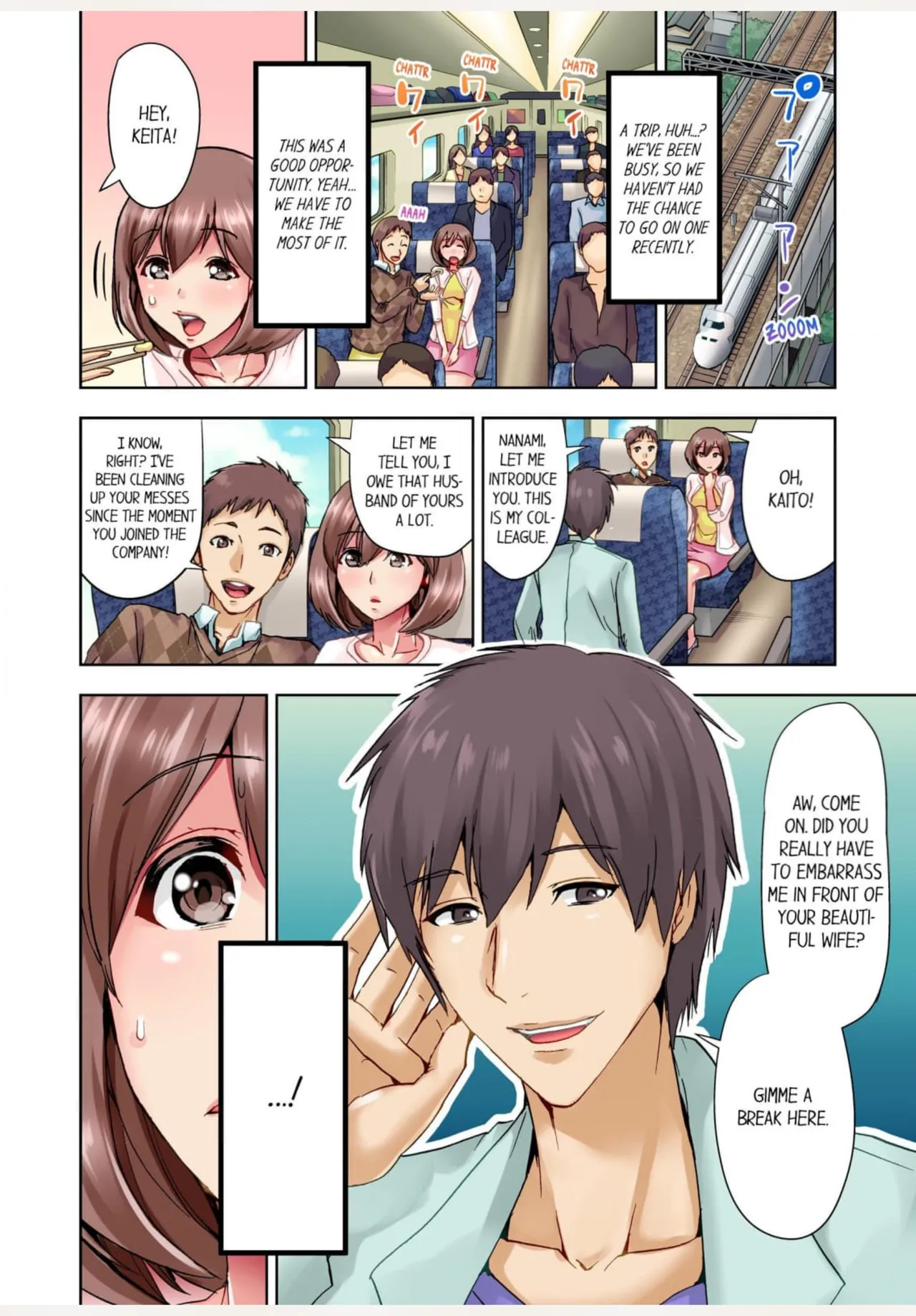 [Syo Aoi]Kekkon 3-Nen Me no Tsuma wa, Shain Ryokou Chuu ni Otto no Yoko de Netorareru! 1 | Netorare With a Busty Wife on a Company Trip 1[English] Page 3