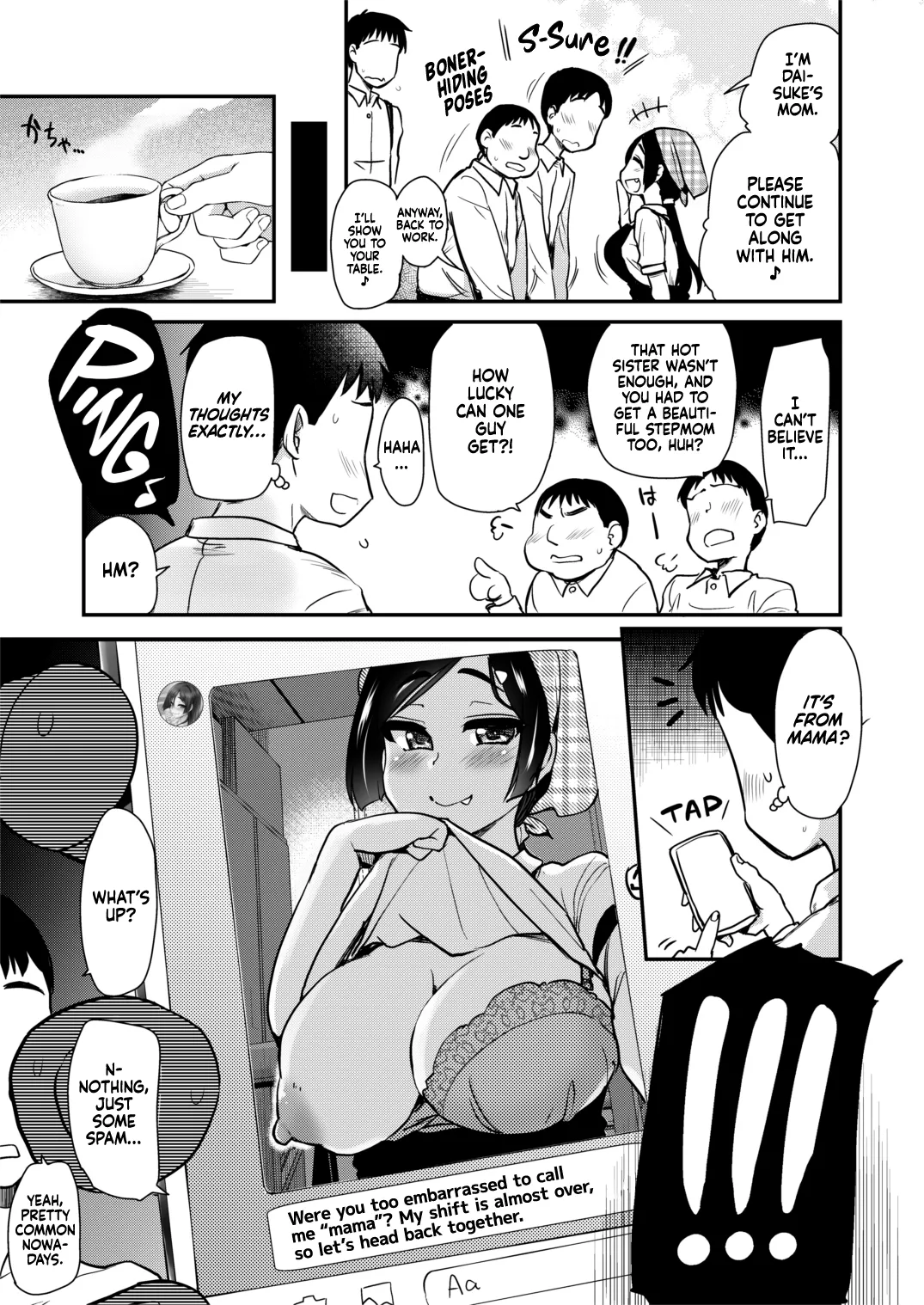 [Shin Hijiridou Honpo (Hijiri Tsukasa)]Tomodachi ga Urayamu H Sugiru Boku no Mama to Onee–chan wa, Tokoro Kamawazu Boku o Yuuwaku o Shite Kimasu.[English] {Hennojin} [Decensored] [Digital] Page 10