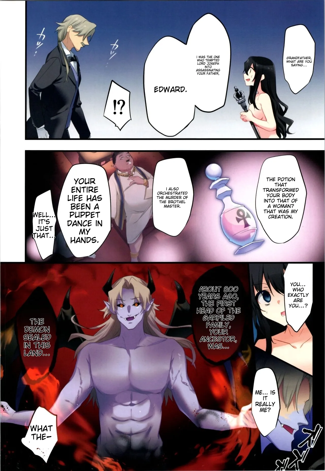 [TSF no F (Kurimoti Tiduru, Hoshina Meito)]Fukushuu no Hate ni ~Onzoushi ga Nyotaika Sarete Bad End~[MTL] Page 35