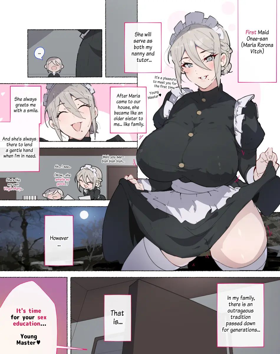 [Aikokusha (Agobitch Nee-san)]Seikyouiku no Ojikan desu yo!! Bouchama! | Young Master! It's Time for Sex Education!![English] [Digital] Page 7