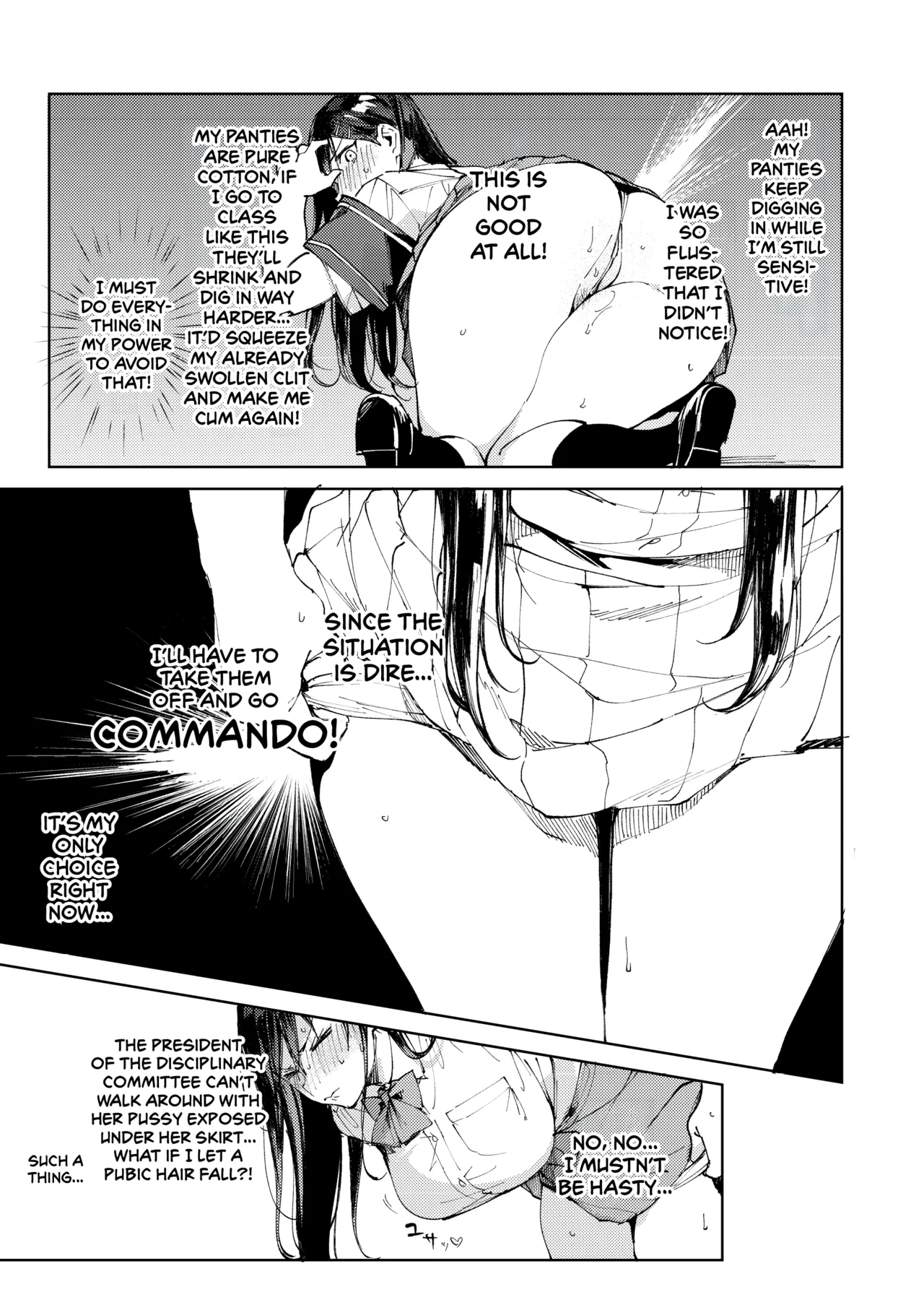 [BOOCH (Booch)]Kiritsu ni Kibishii Fuuki Iinchou wa Kounai de Himitsu no Dosukebe Onanie ga Yamerarenai! | The Strict Head of the DIsciplinary Committee Just Can't Stop Masturbating at School![English] [Shiromaru] [Digital] Page 24