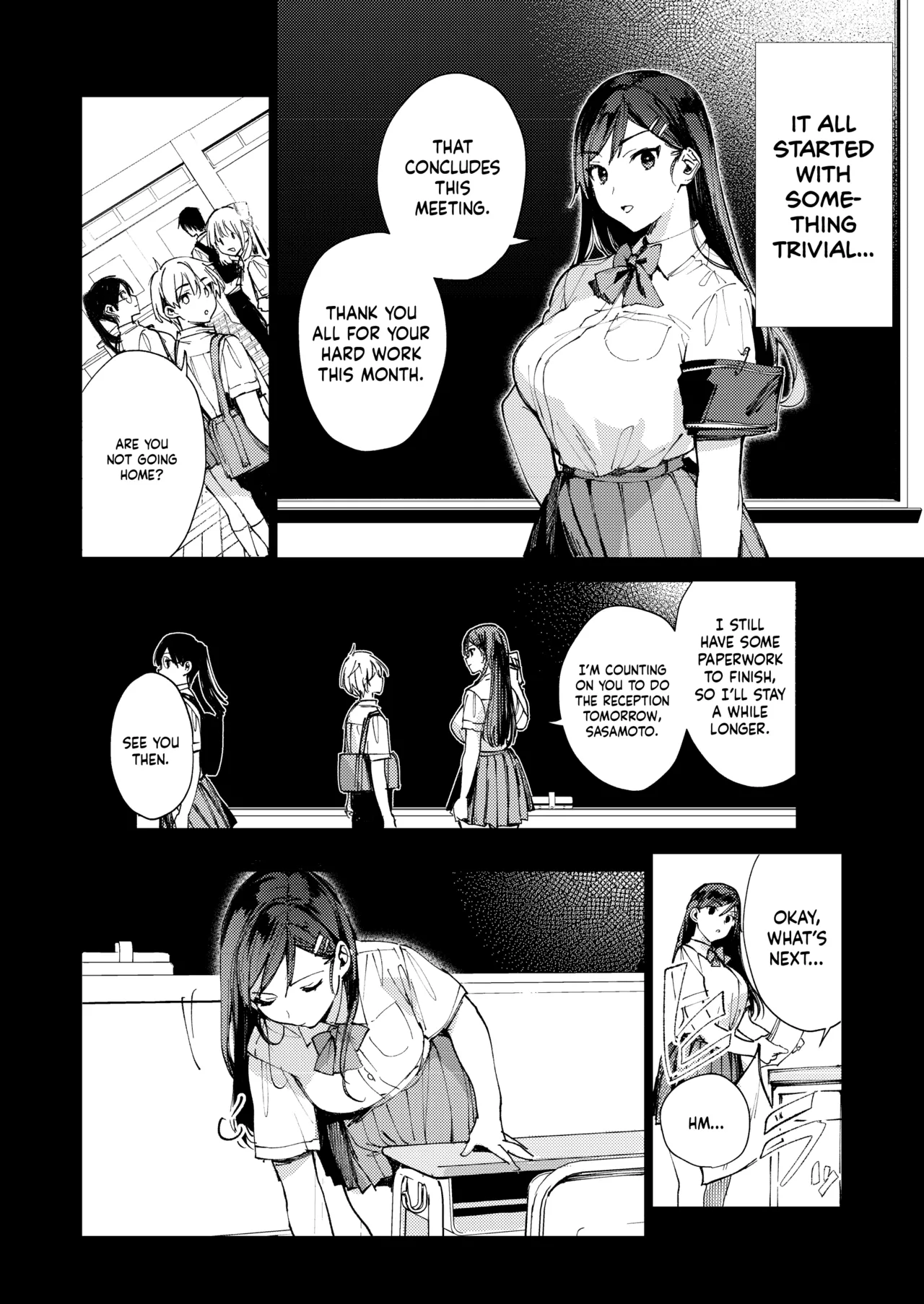 [BOOCH (Booch)]Kiritsu ni Kibishii Fuuki Iinchou wa Kounai de Himitsu no Dosukebe Onanie ga Yamerarenai! | The Strict Head of the DIsciplinary Committee Just Can't Stop Masturbating at School![English] [Shiromaru] [Digital] Page 9